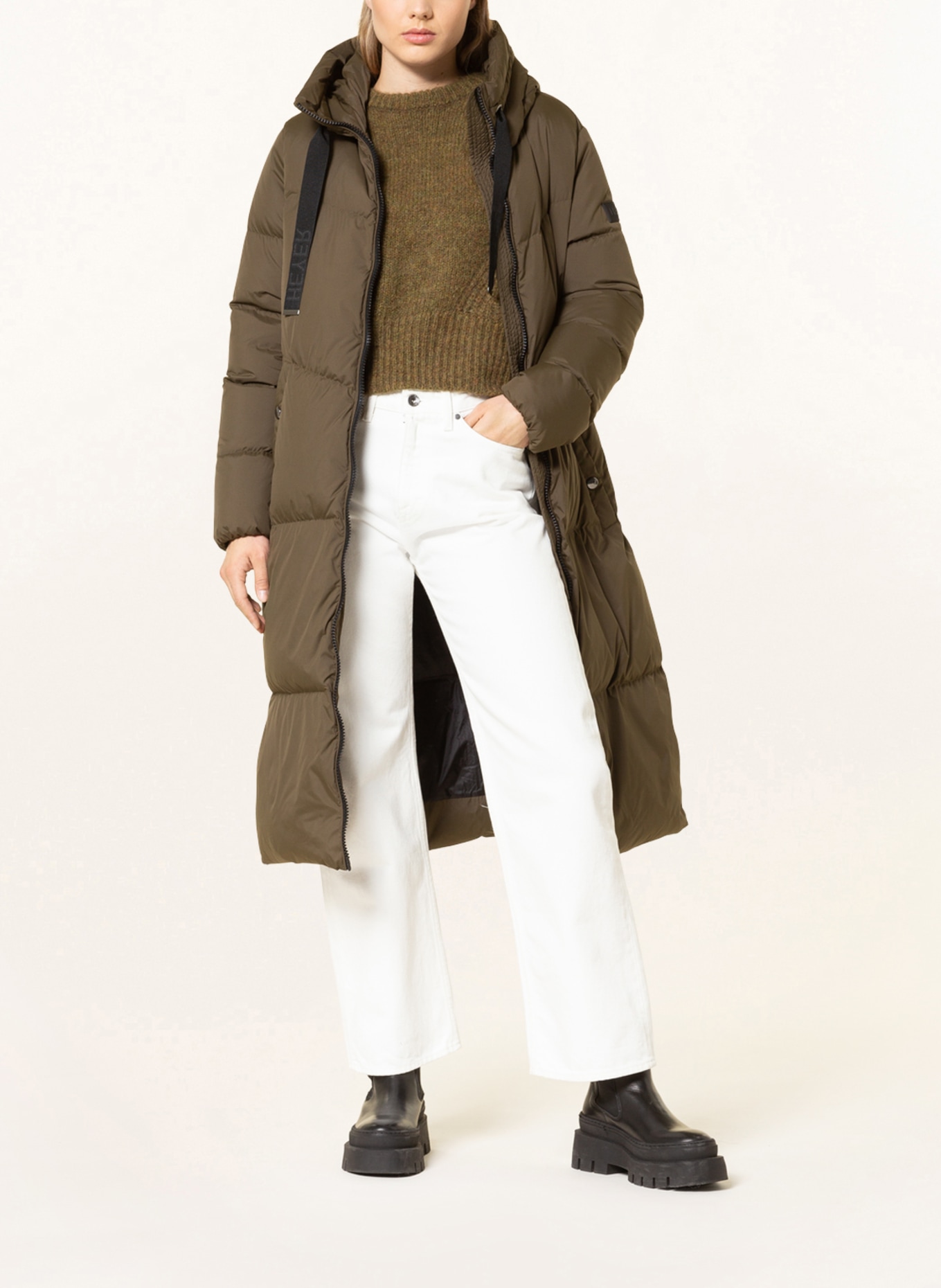 HEYER Lightweight down coat ABIGAIL, Color: OLIVE (Image 2)