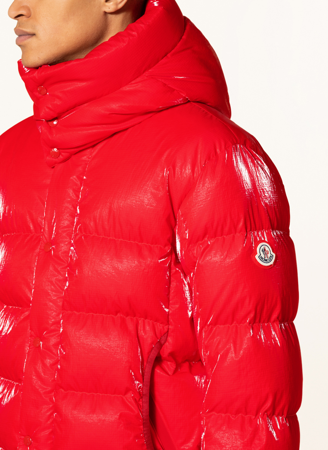 MONCLER Down jacket VERDON with detachable hood , Color: RED (Image 5)