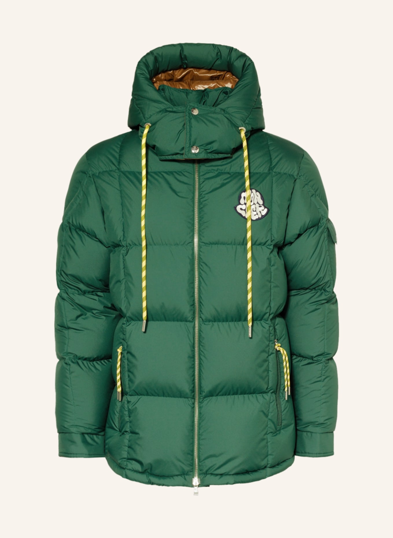 MONCLER Down jacket MARIVELES with removable hood , Color: GREEN (Image 1)