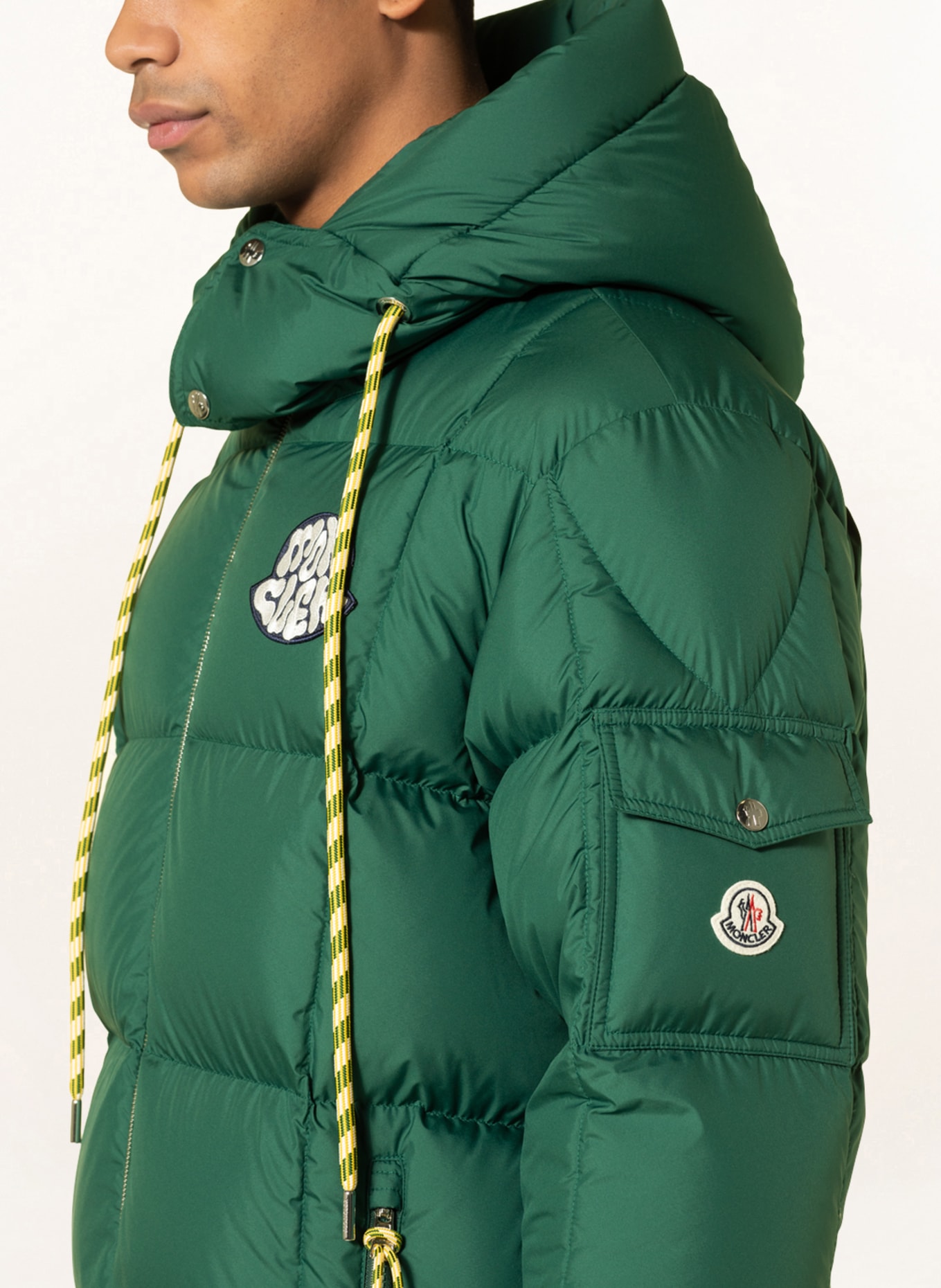 MONCLER Down jacket MARIVELES with removable hood , Color: GREEN (Image 6)