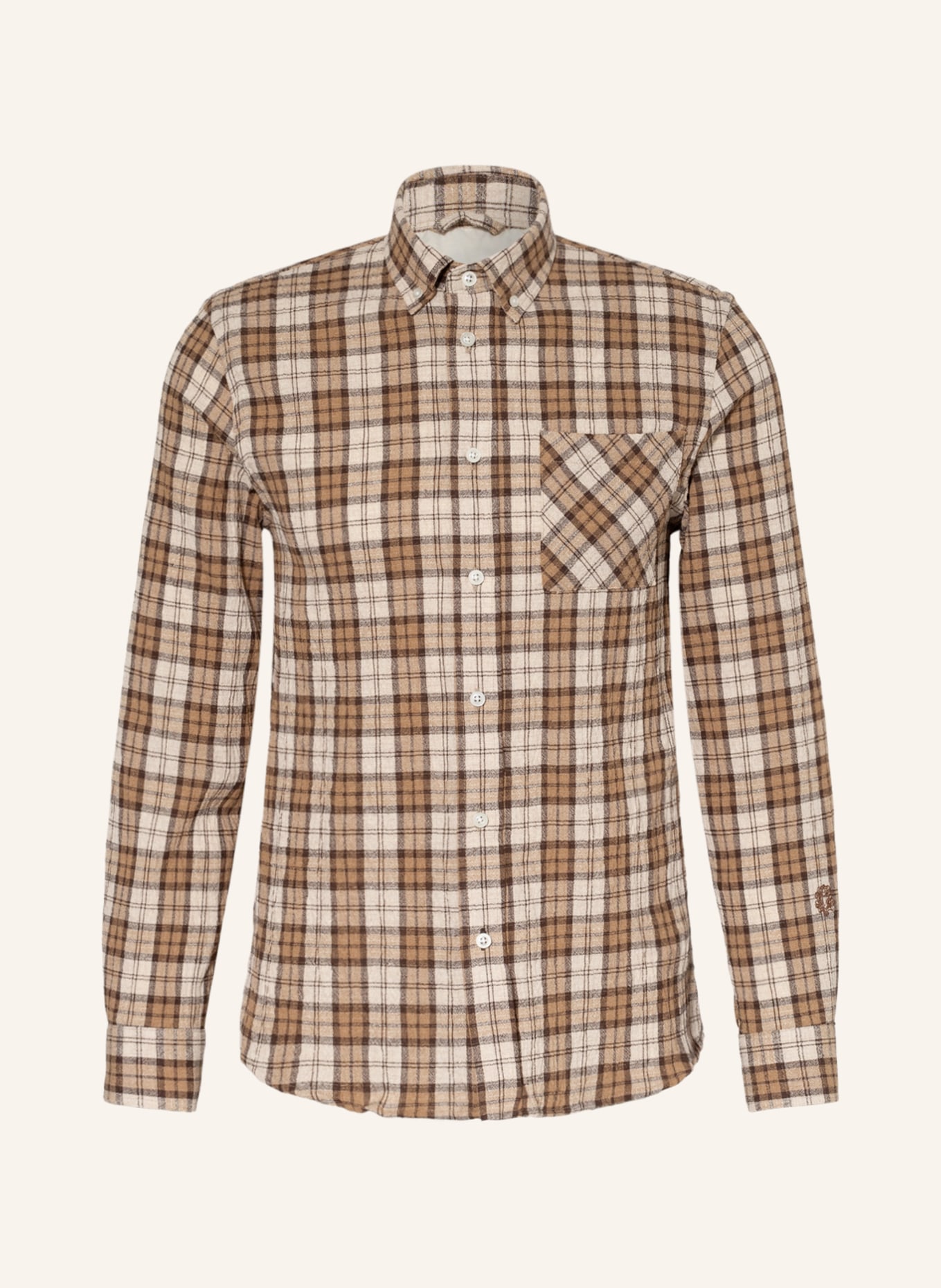 MOS MOSH Gallery Shirt MARCEL slim fit, Color: BROWN/ DARK BROWN/ LIGHT BROWN (Image 1)