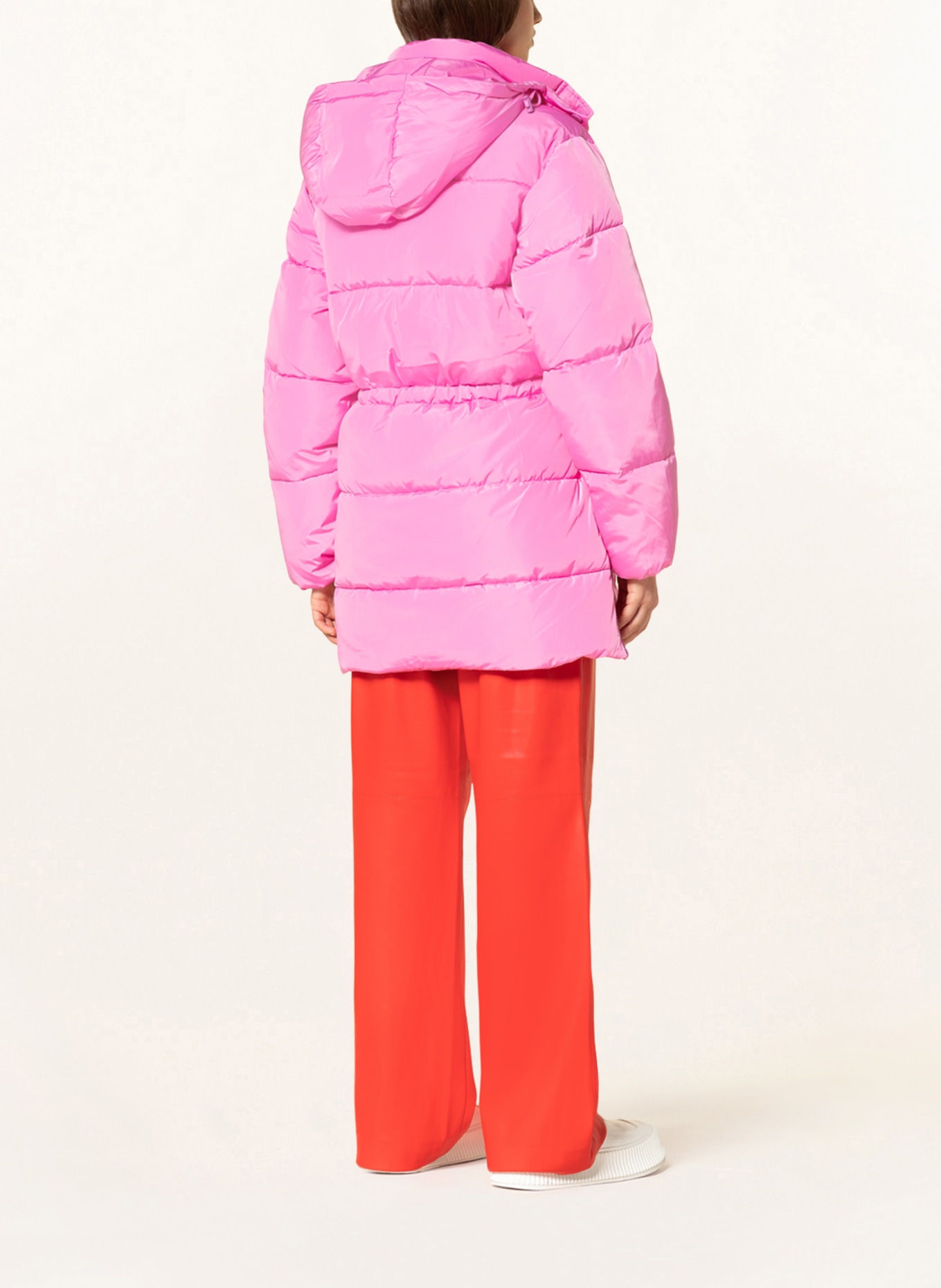 GANNI Oversized quilted vest with removable hood, Color: PINK (Image 3)