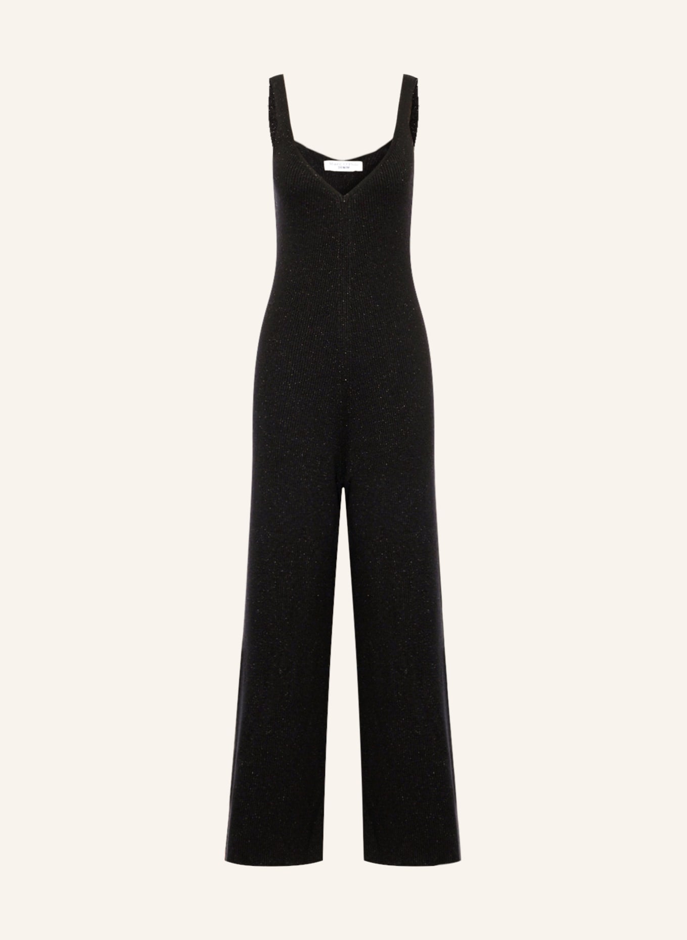 Marc O'Polo DENIM Knit jumpsuit with glitter thread, Color: BLACK (Image 1)
