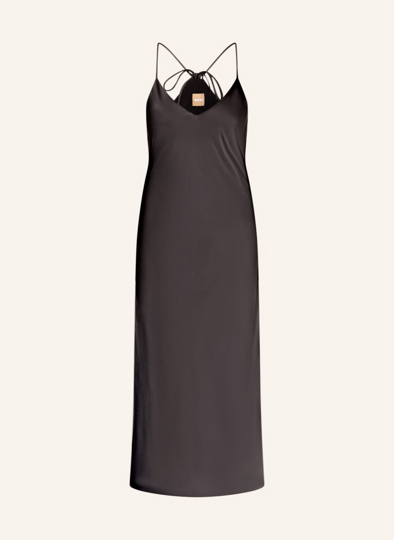 BOSS Satin dress DECHANA , Color: BLACK (Image 1)