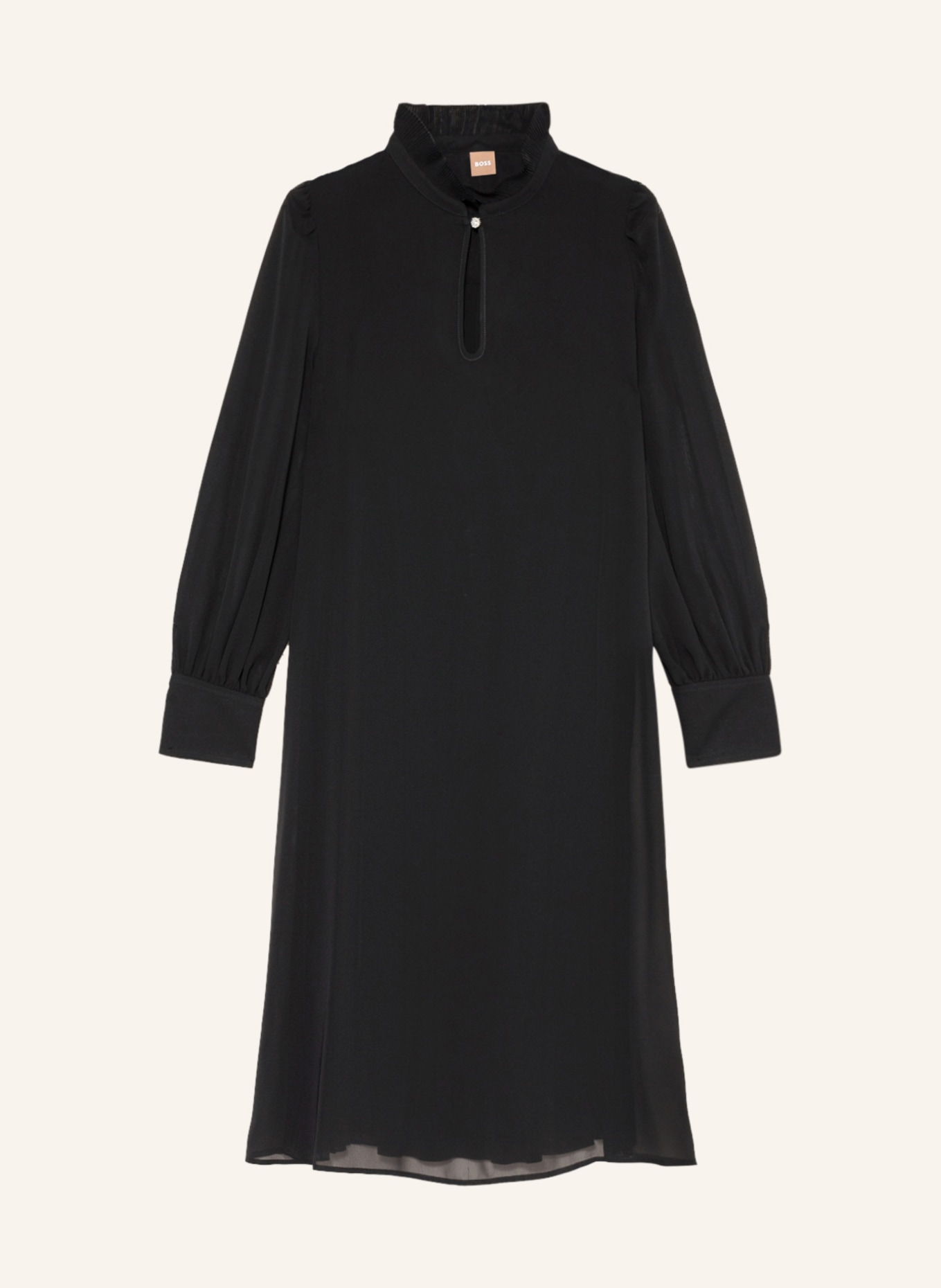 BOSS Dress DIJUNA with pleats, Color: BLACK (Image 1)