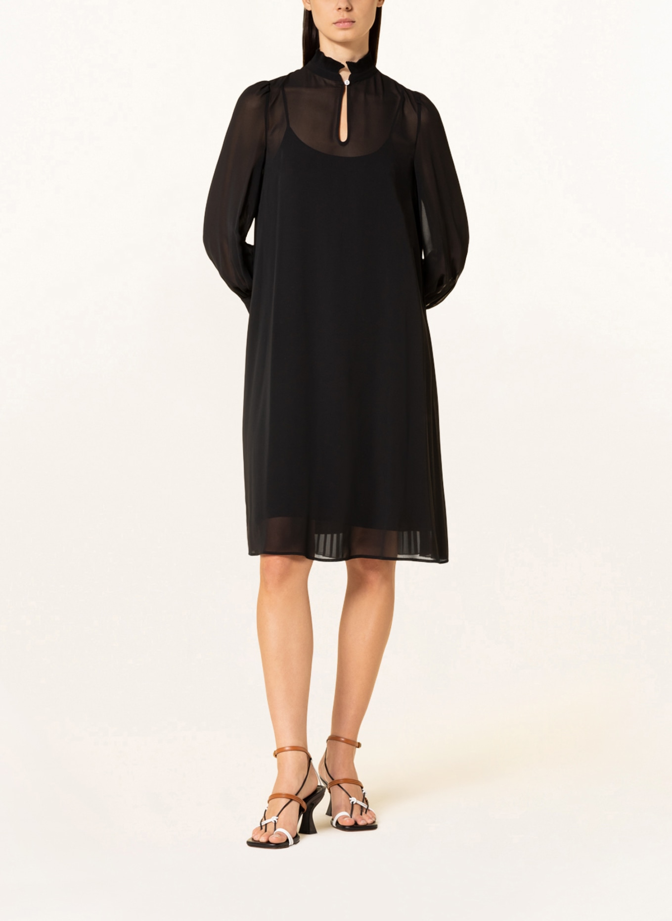 BOSS Dress DIJUNA with pleats, Color: BLACK (Image 2)
