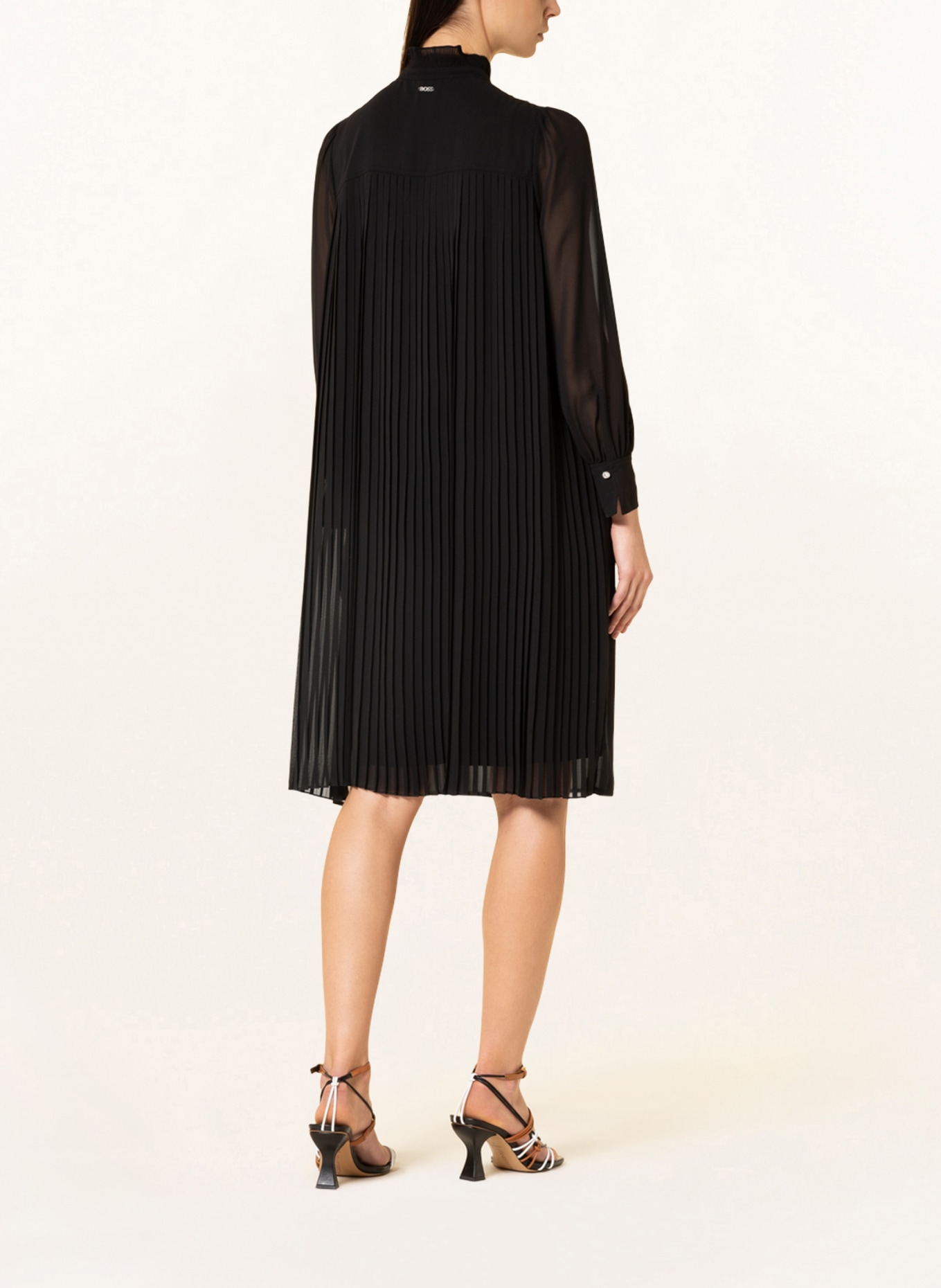 BOSS Dress DIJUNA with pleats, Color: BLACK (Image 3)