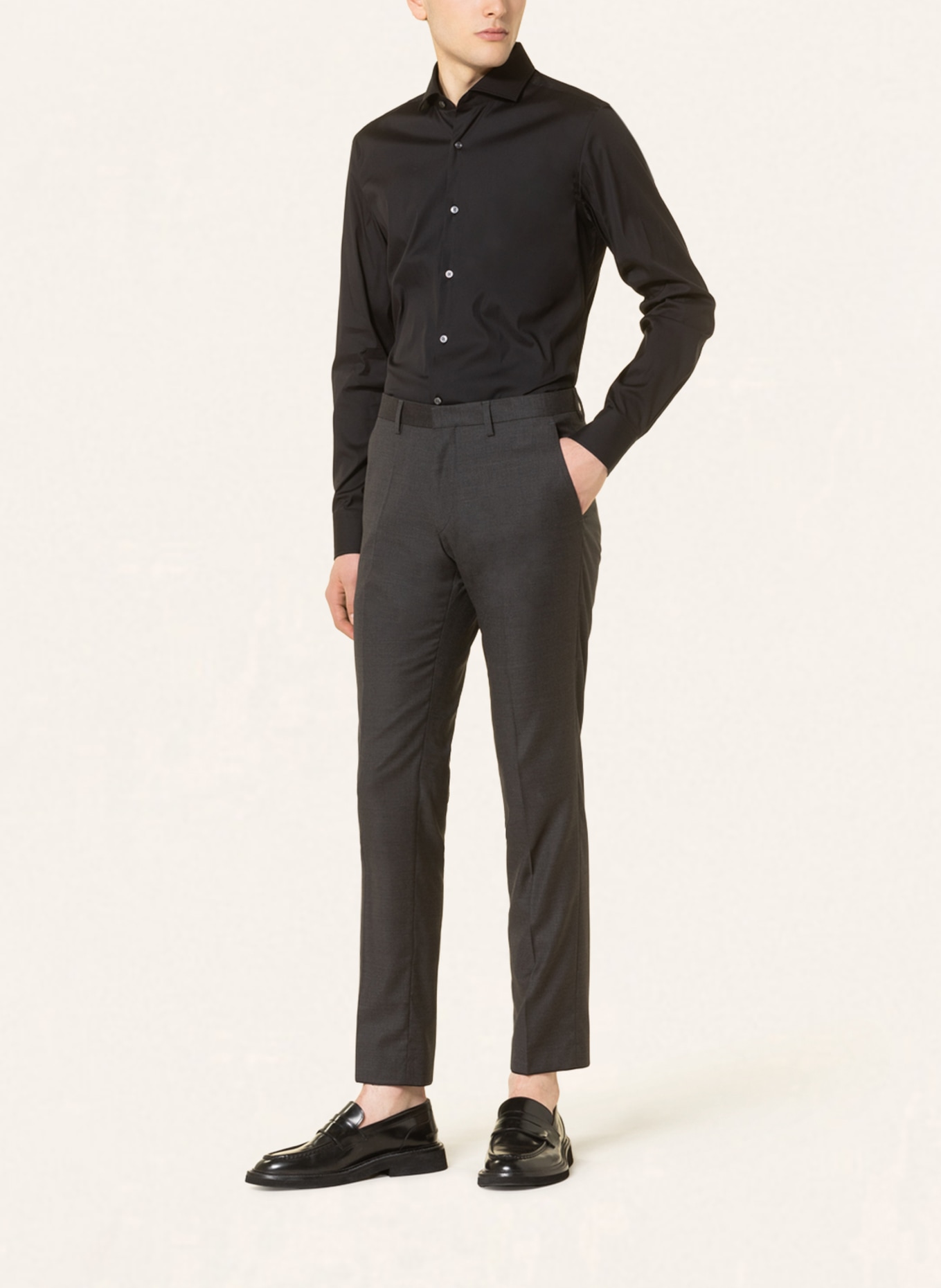 BOSS Jersey shirt HANK PERFORMANCE slim fit , Color: BLACK (Image 2)