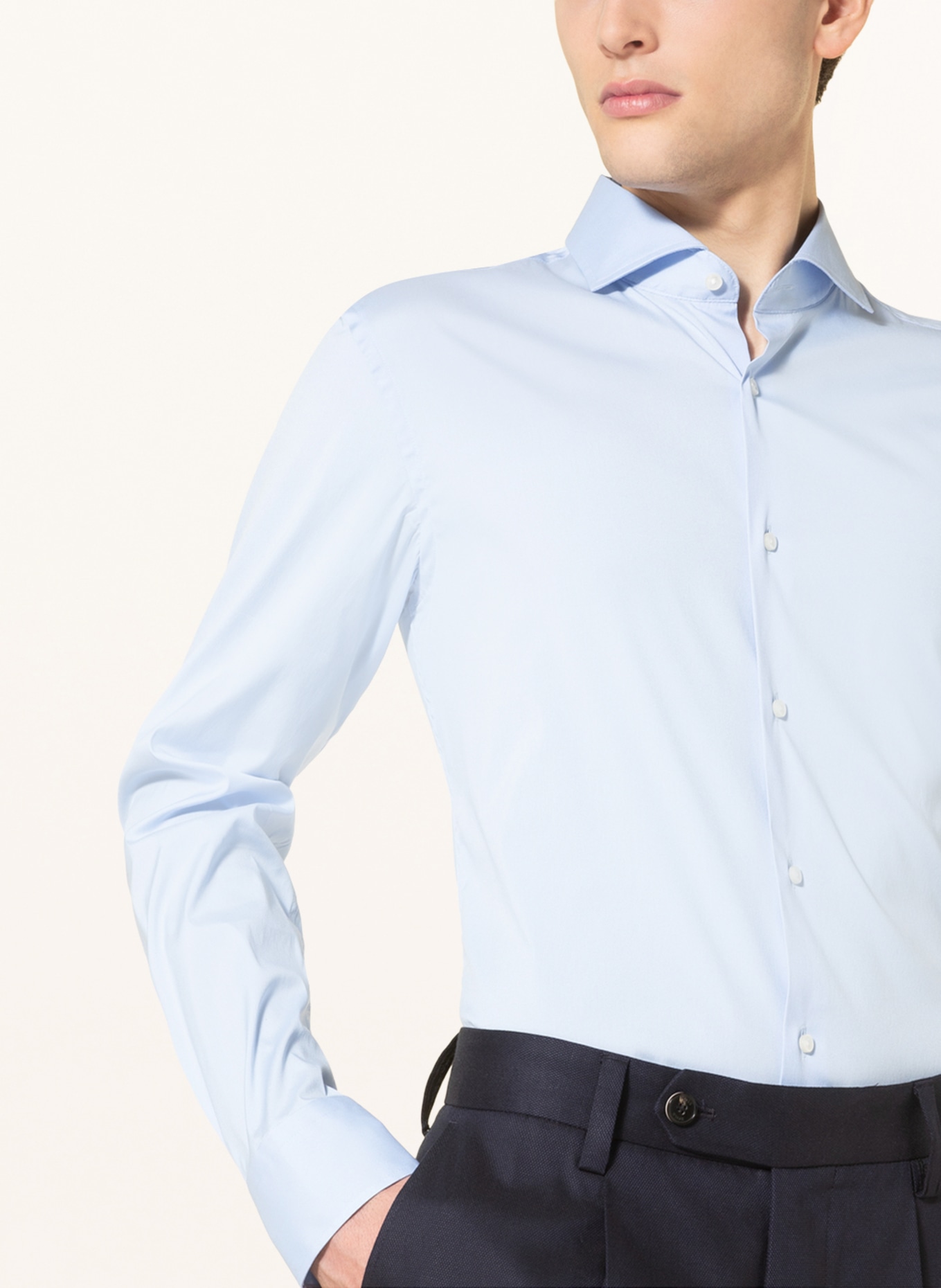 BOSS Jerseyhemd HANK PERFORMANCE Slim Fit , Farbe: HELLBLAU (Bild 4)