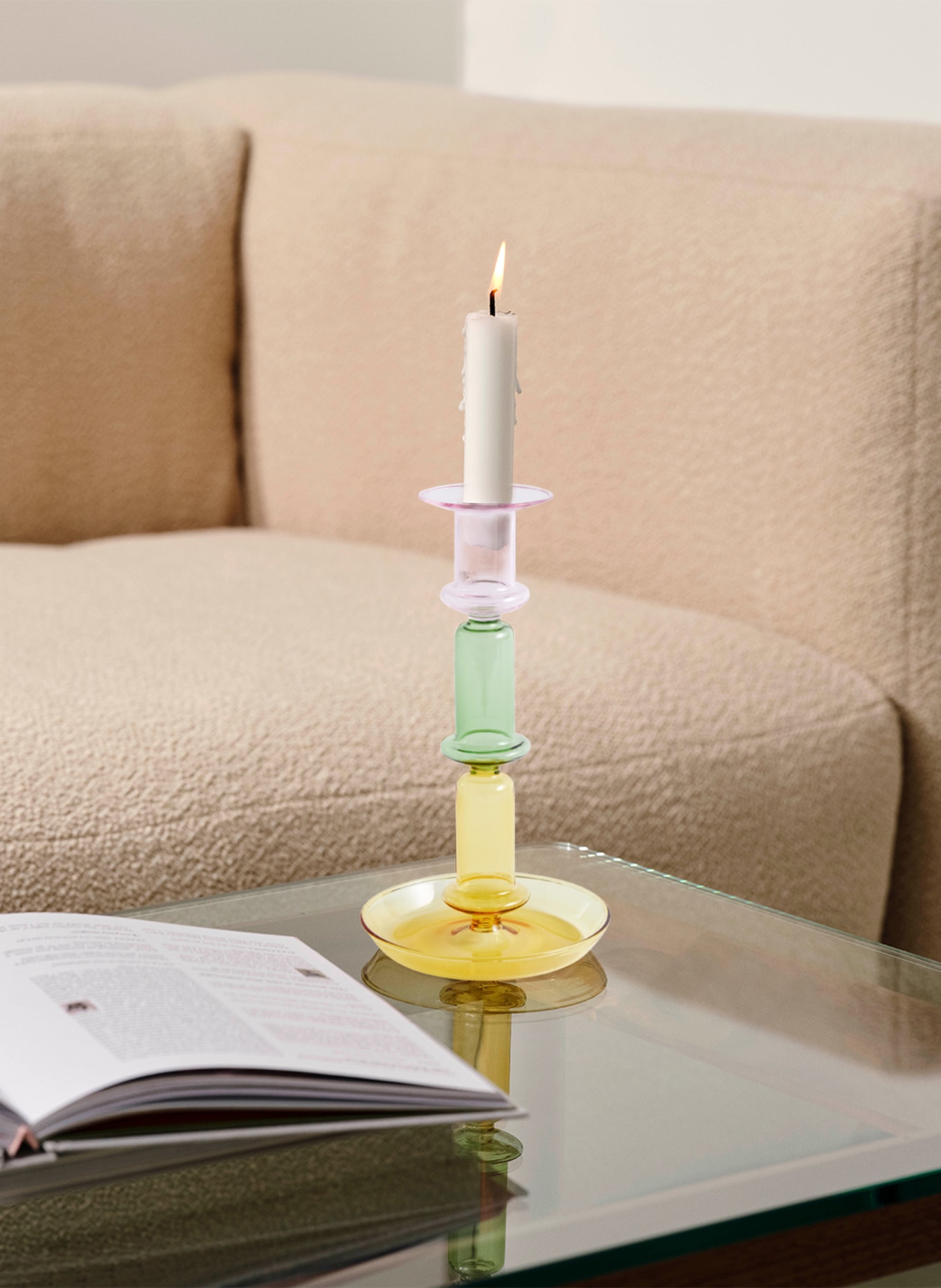 HAY Candleholder FLARE, Color: PINK/ GREEN/ YELLOW (Image 2)