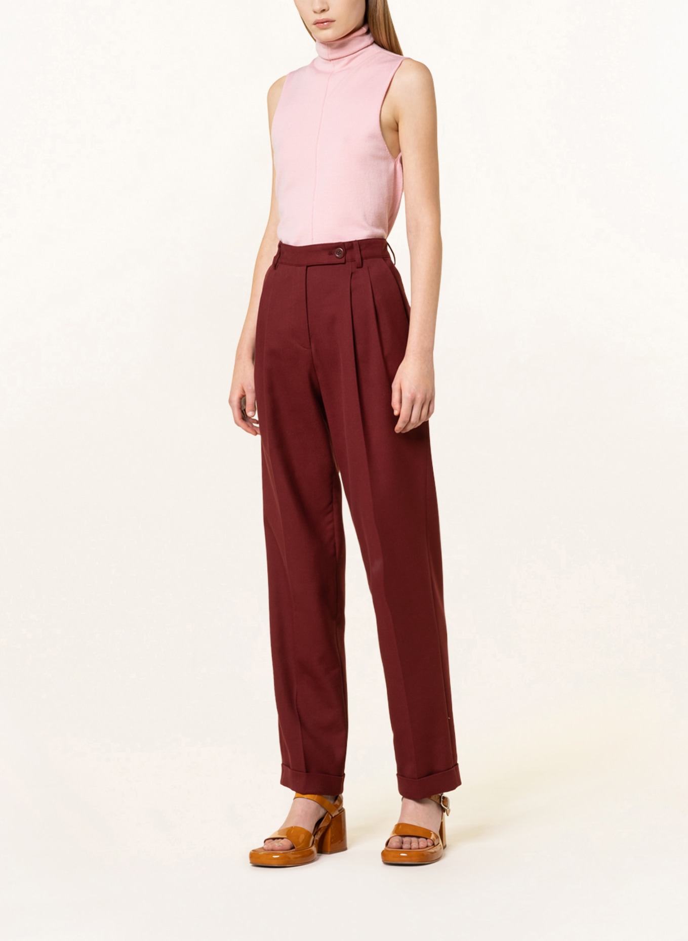 SEE BY CHLOÉ Wide leg trousers , Color: DARK RED (Image 2)