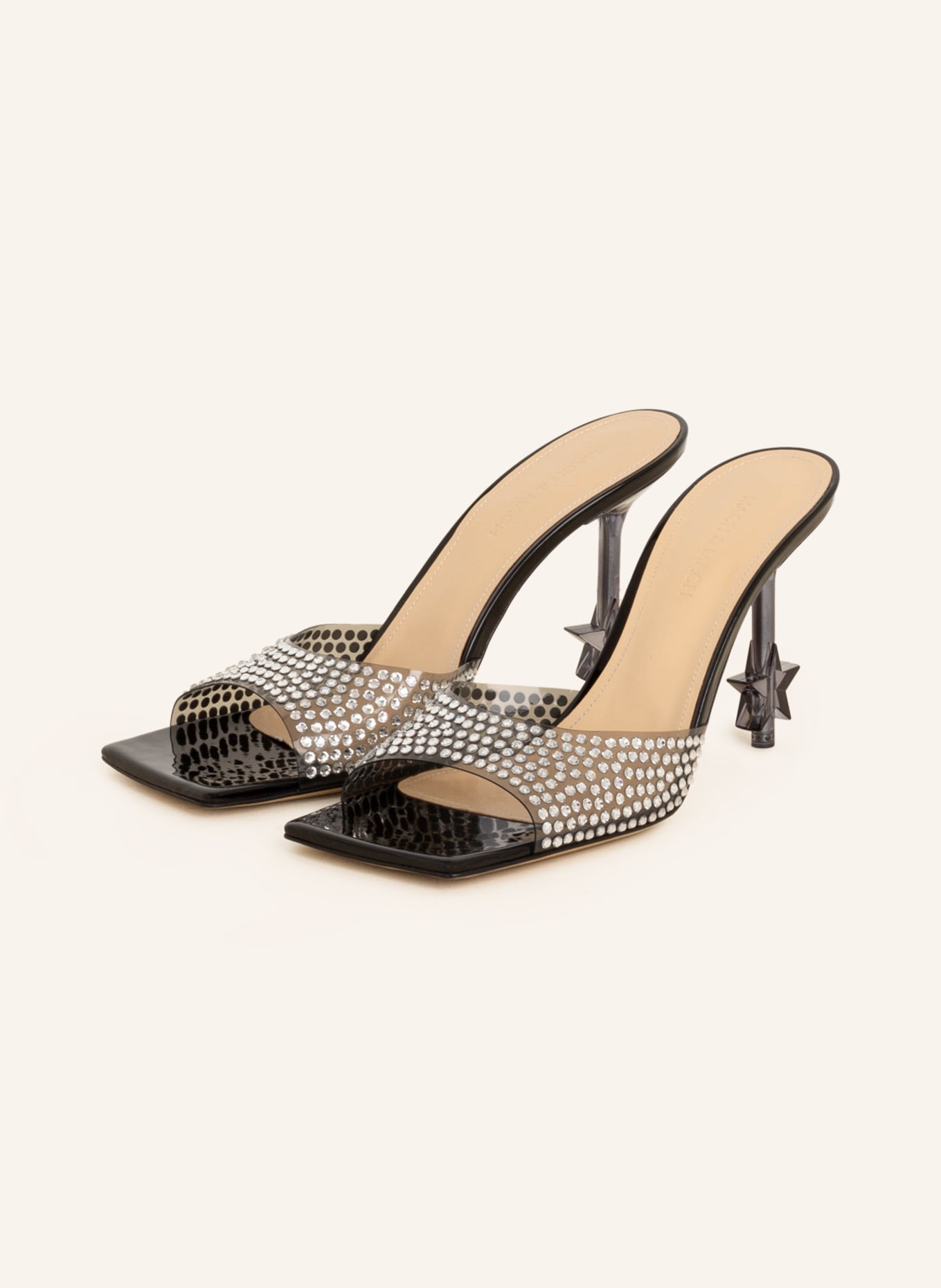 MACH & MACH Mules with decorative gems, Color: BLACK (Image 1)