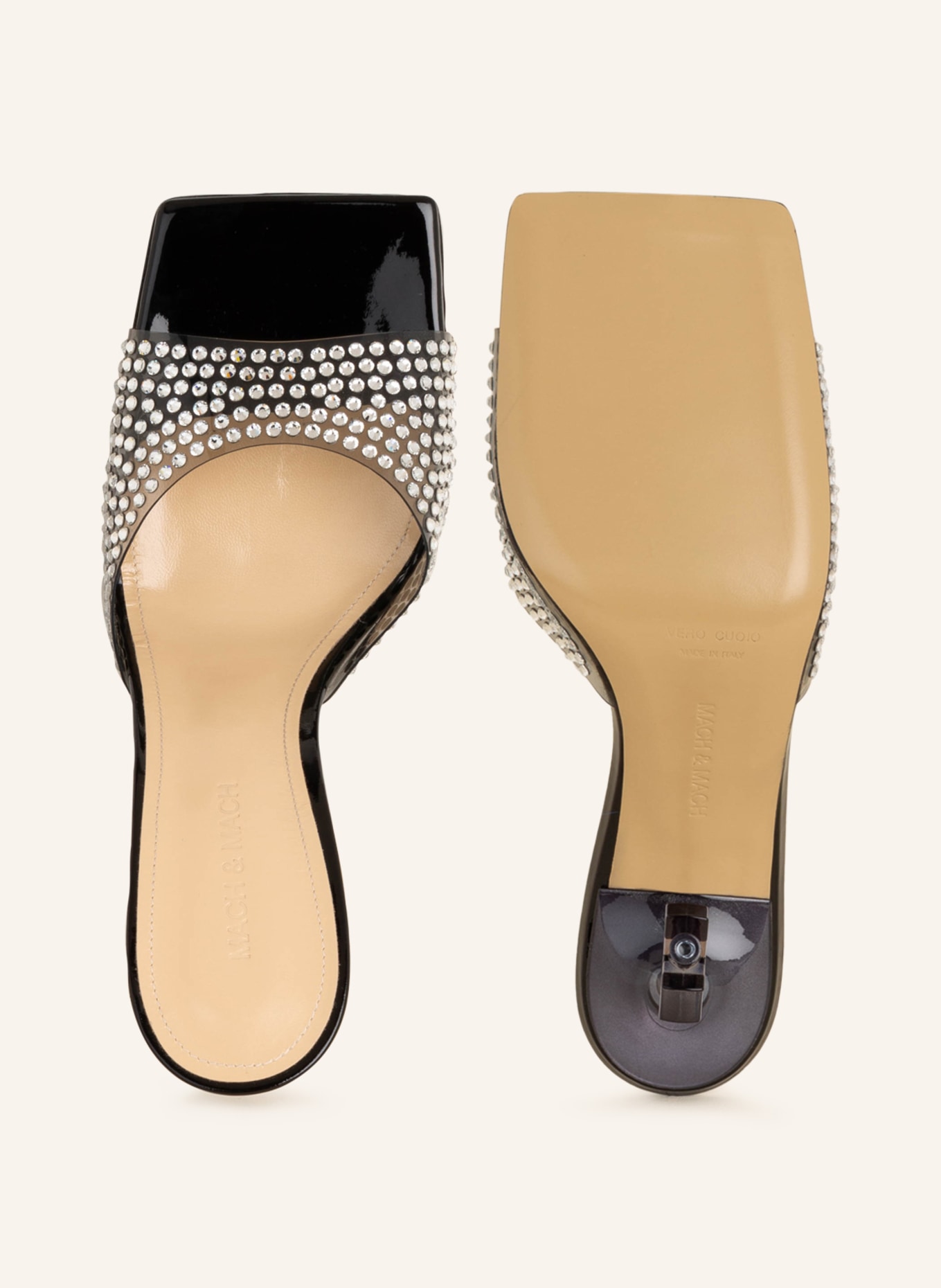 MACH & MACH Mules with decorative gems, Color: BLACK (Image 5)
