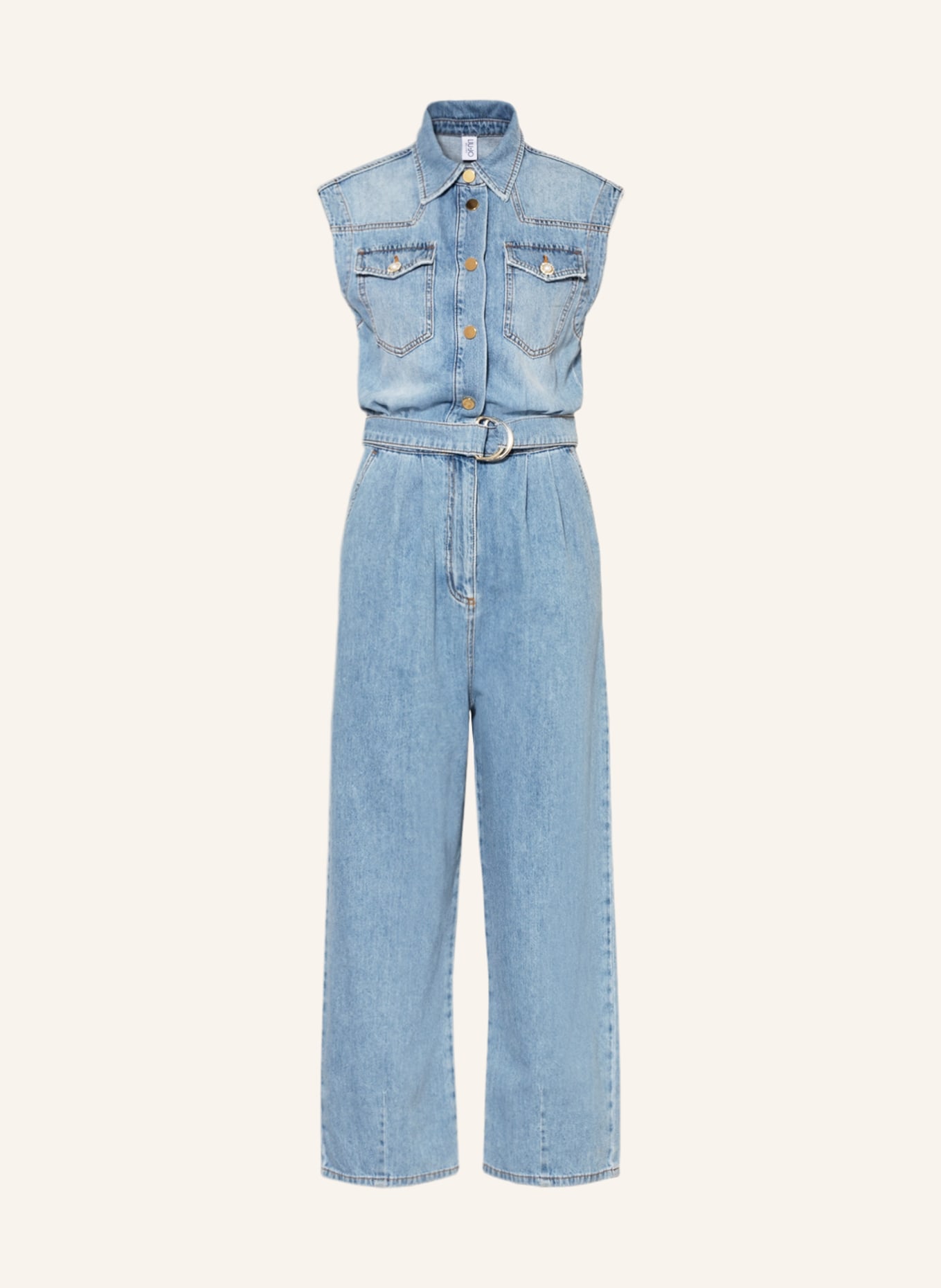 LIU JO Jeans-Jumpsuit mit Schmucksteinen, Farbe: 78436 D.blue rebel wash (Bild 1)