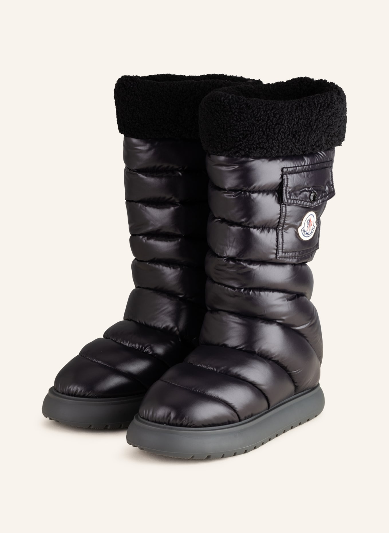 MONCLER Boots GAIA POCKET with teddy , Color: BLACK (Image 1)