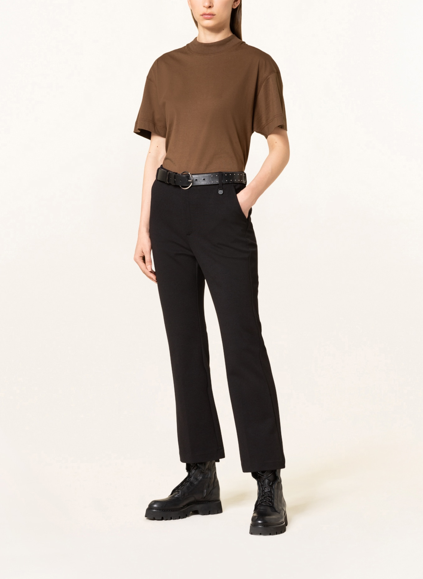 GANG Jersey trousers CINZIA, Color: BLACK (Image 2)