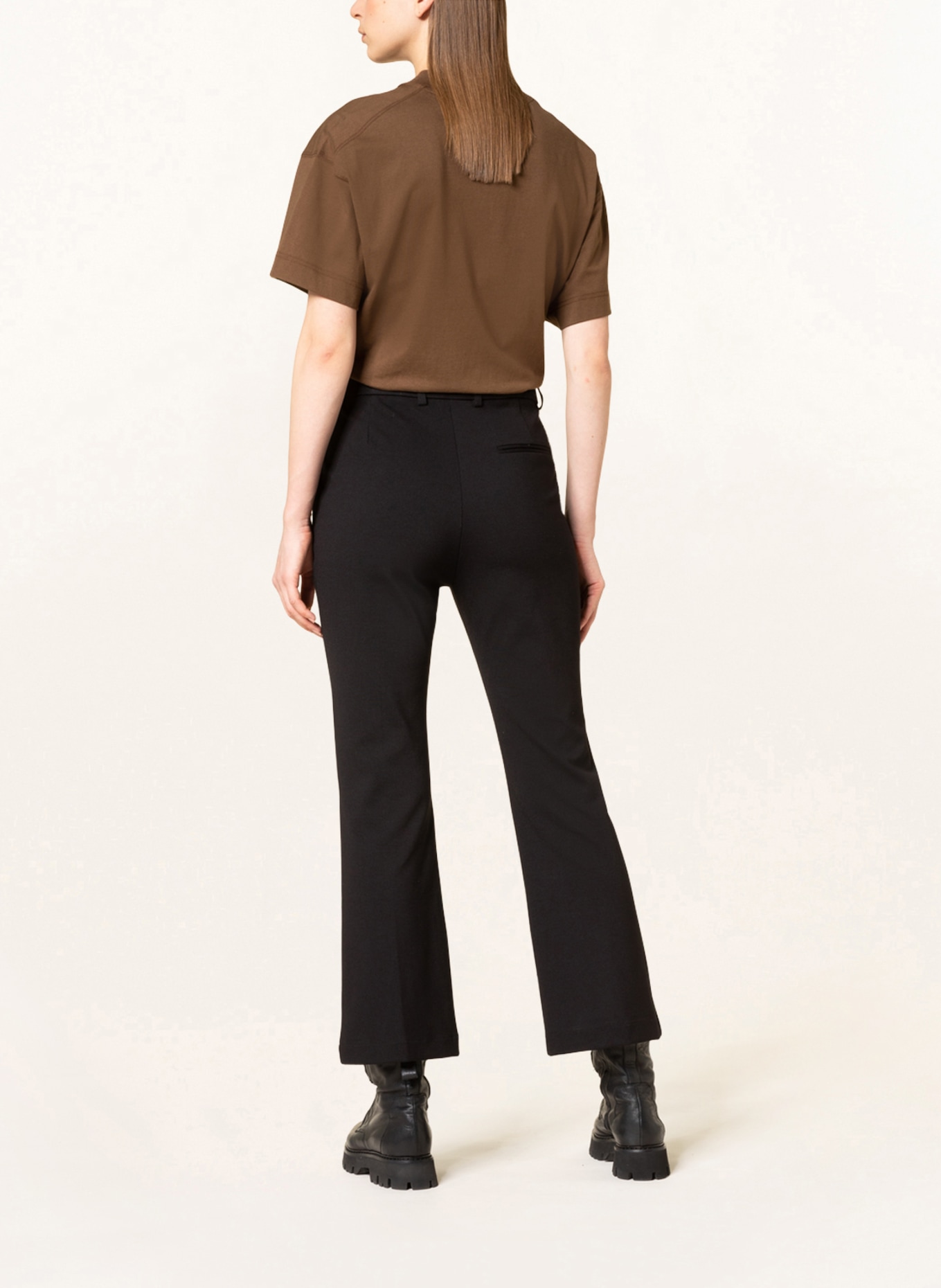 GANG Jersey trousers CINZIA, Color: BLACK (Image 3)