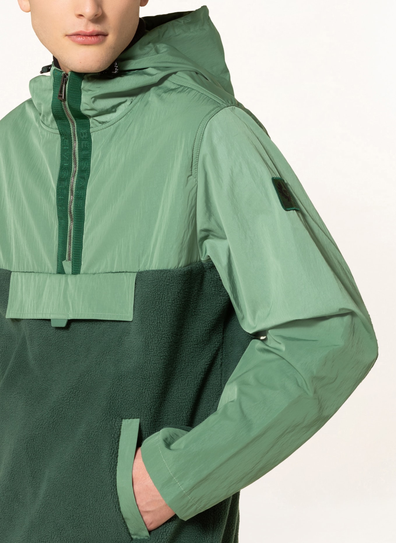 BELSTAFF Anorak jacket in mixed materials, Color: DARK GREEN/ LIGHT GREEN (Image 5)
