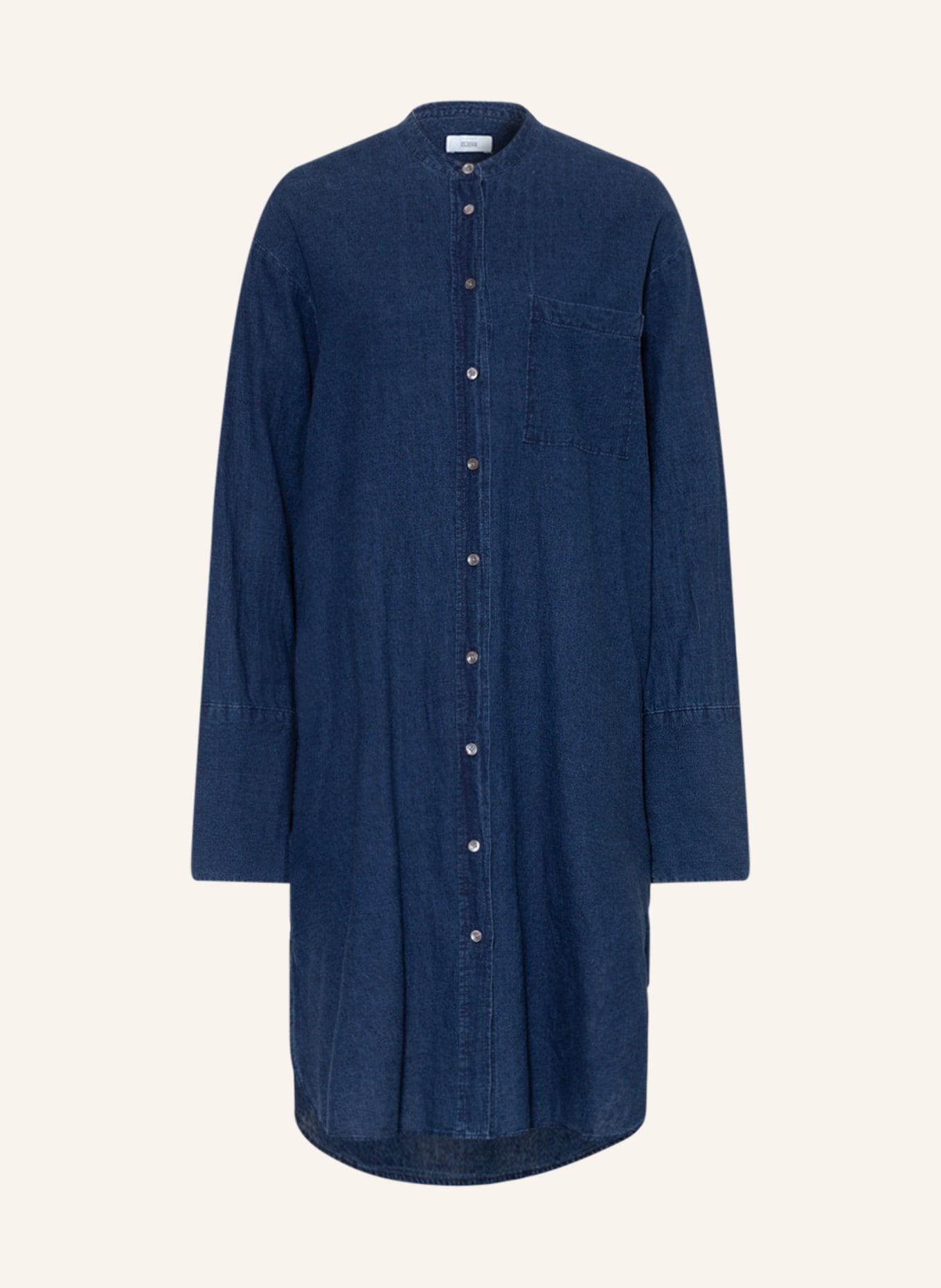 CLOSED Dress in denim look with linen , Color: DARK BLUE (Image 1)
