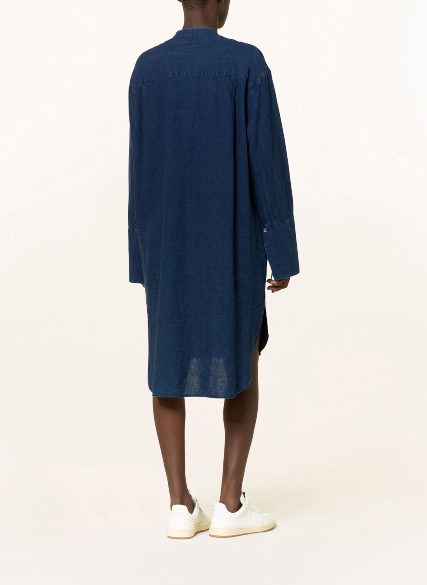 CLOSED Sukienka w stylu jeansowym z dodatkiem lnu , Kolor: GRANATOWY (Obrazek 3)