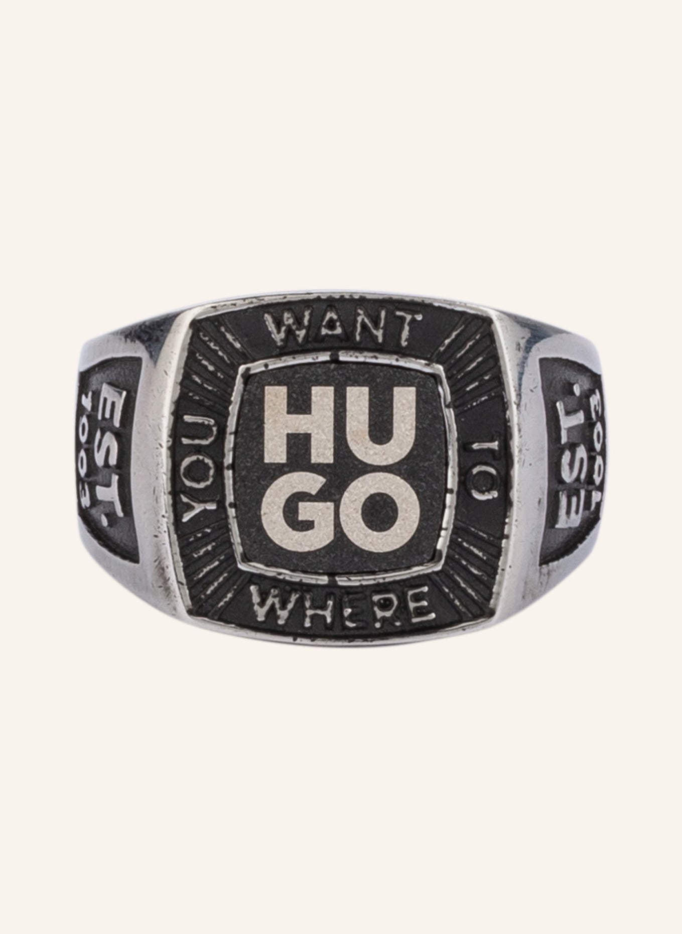 HUGO Ring SIGNET: SILBER