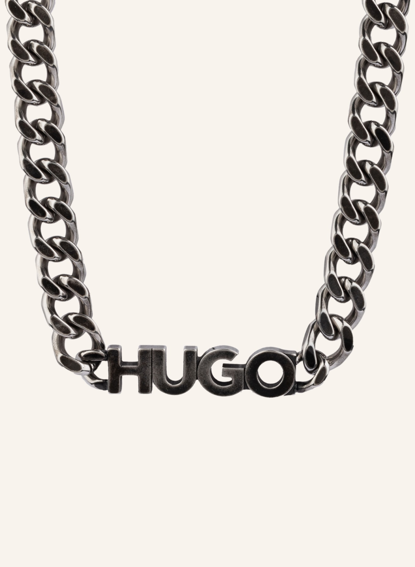 HUGO Halskette LOGOBOLD: SILBER