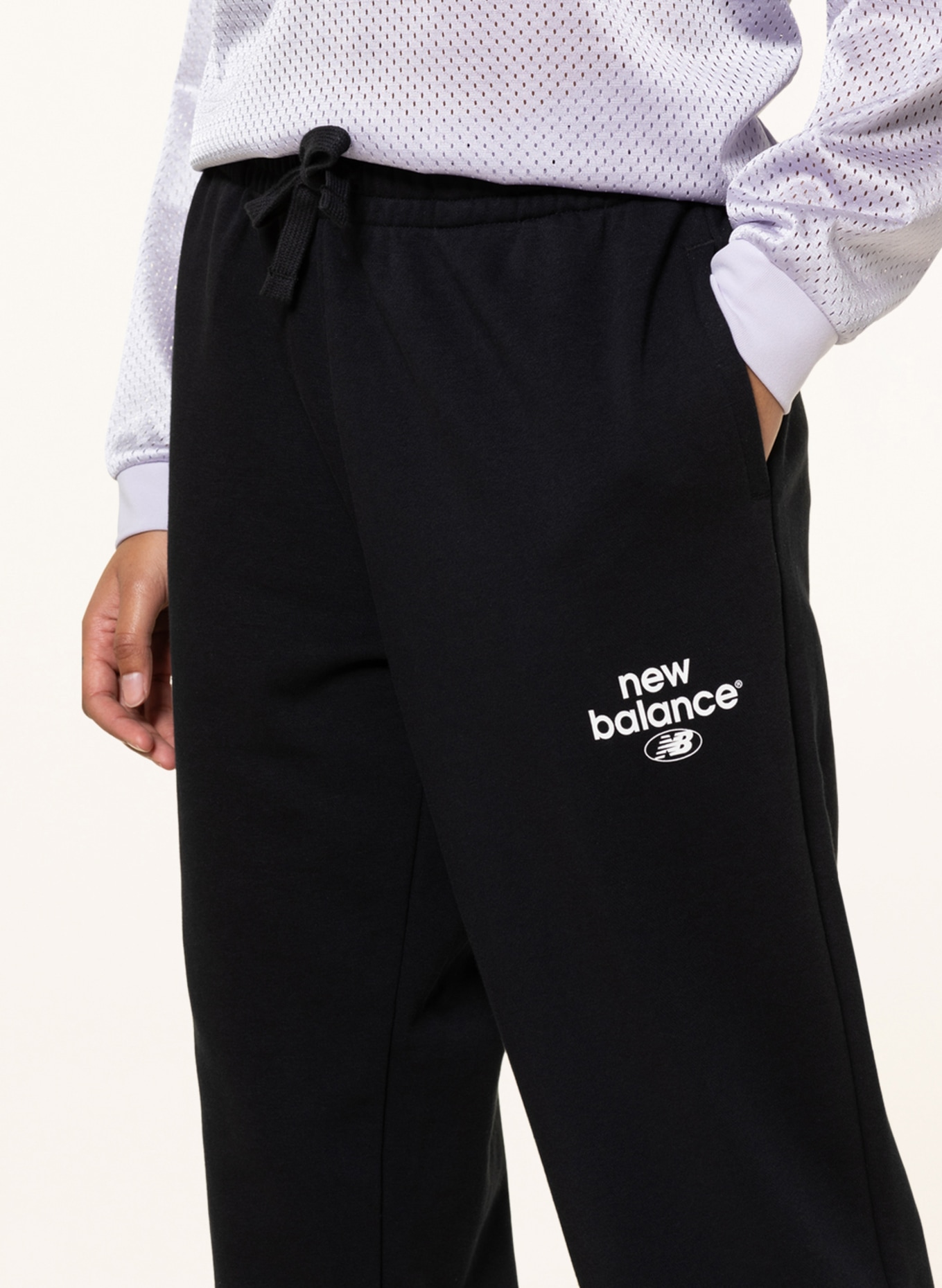 new balance 7/8 sweatpants ESSENTIAL, Color: BLACK (Image 5)