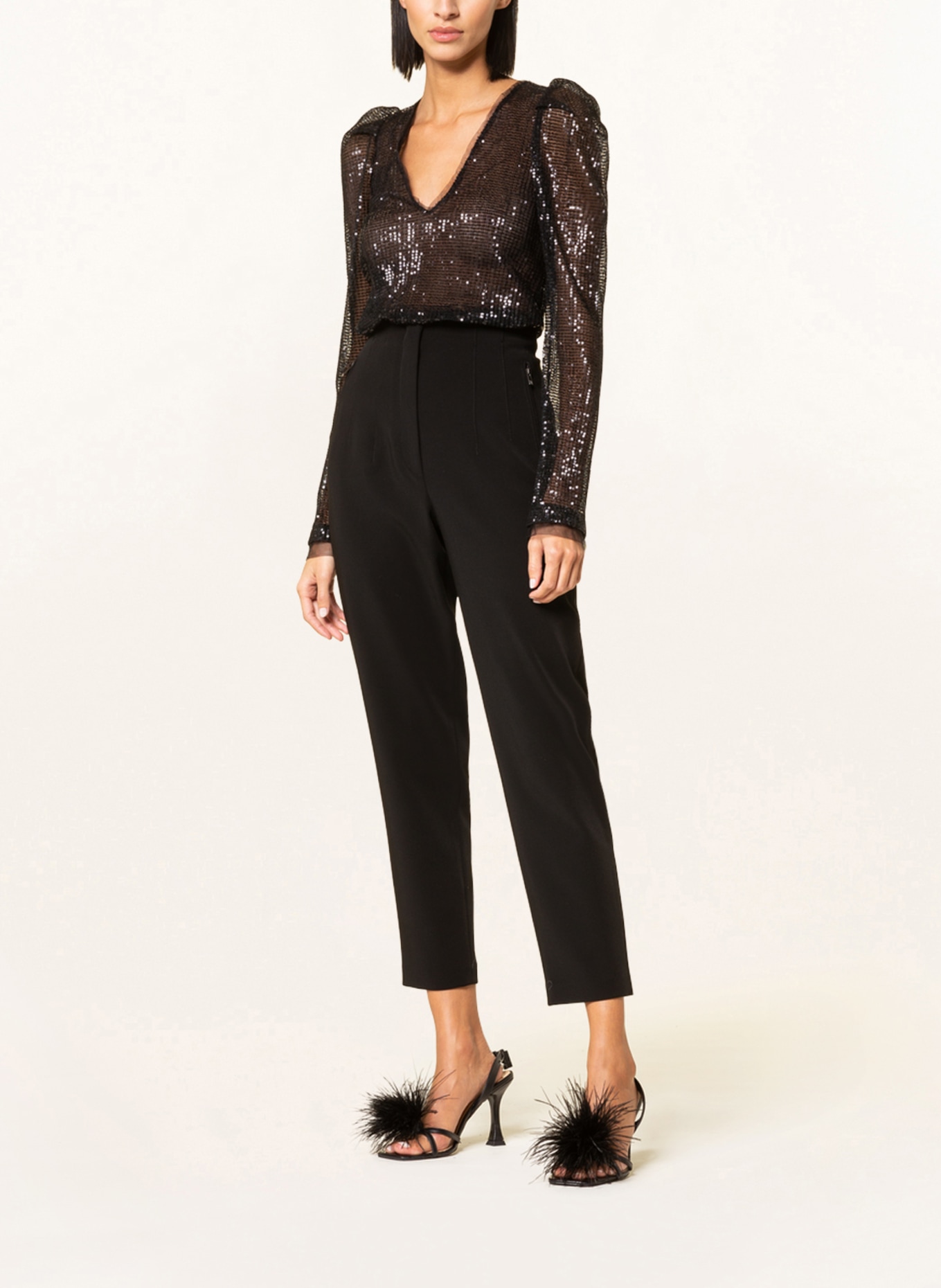 RIANI Shirt blouse with sequins , Color: BLACK (Image 2)