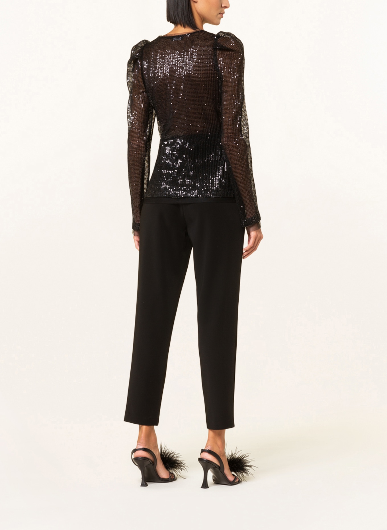RIANI Shirt blouse with sequins , Color: BLACK (Image 3)