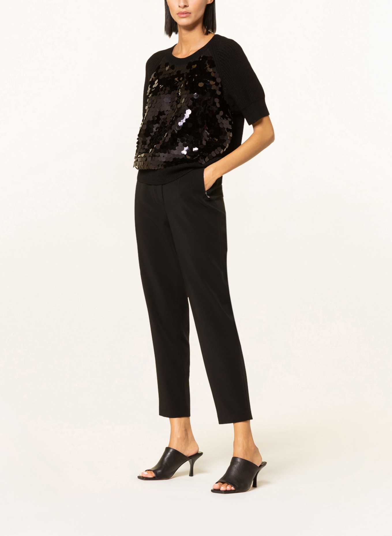 RIANI Pullover mit Pailletten , Farbe: SCHWARZ (Bild 2)