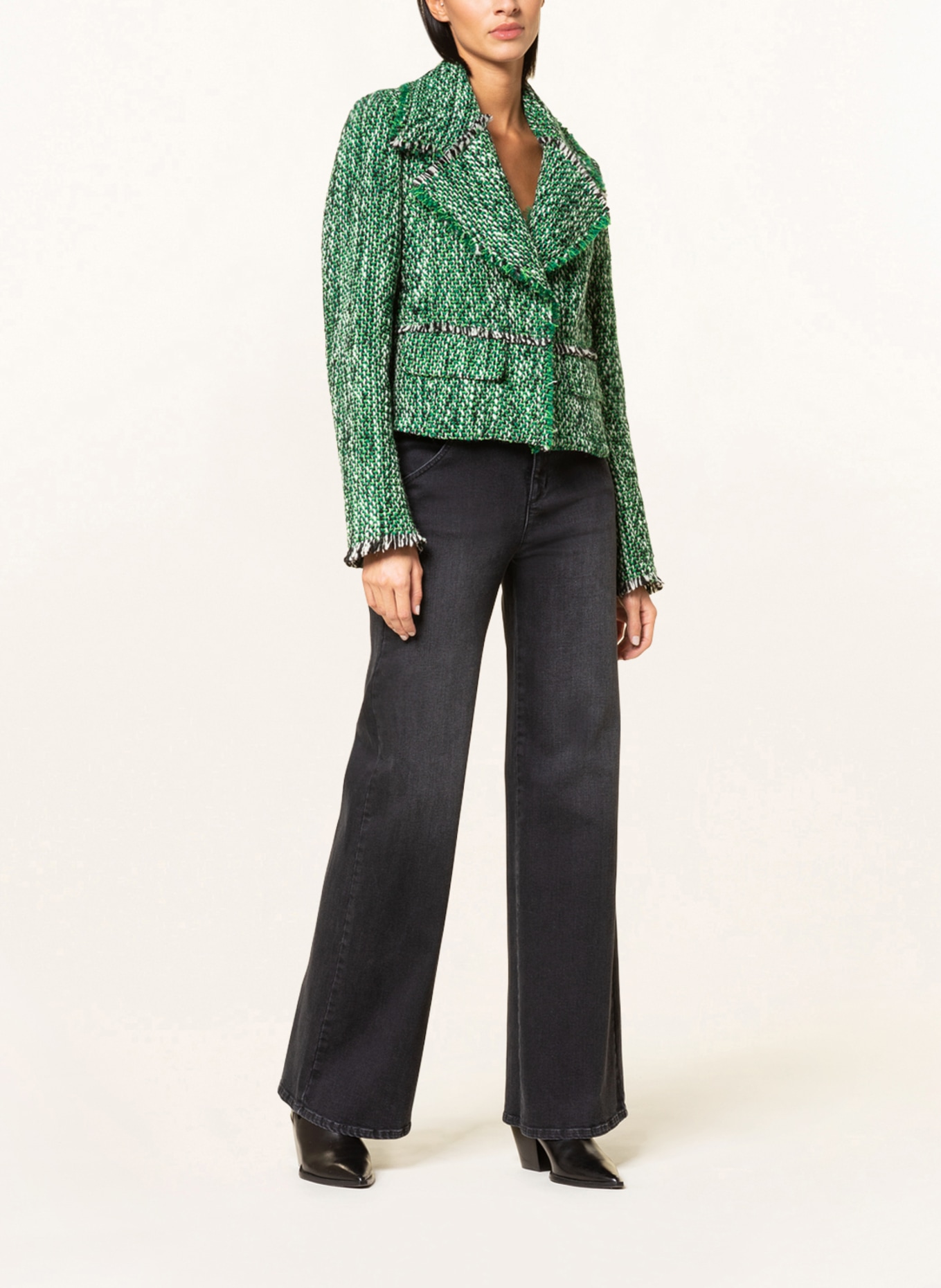 RIANI Tweed blazers, Color: GREEN/ WHITE/ BLACK (Image 2)