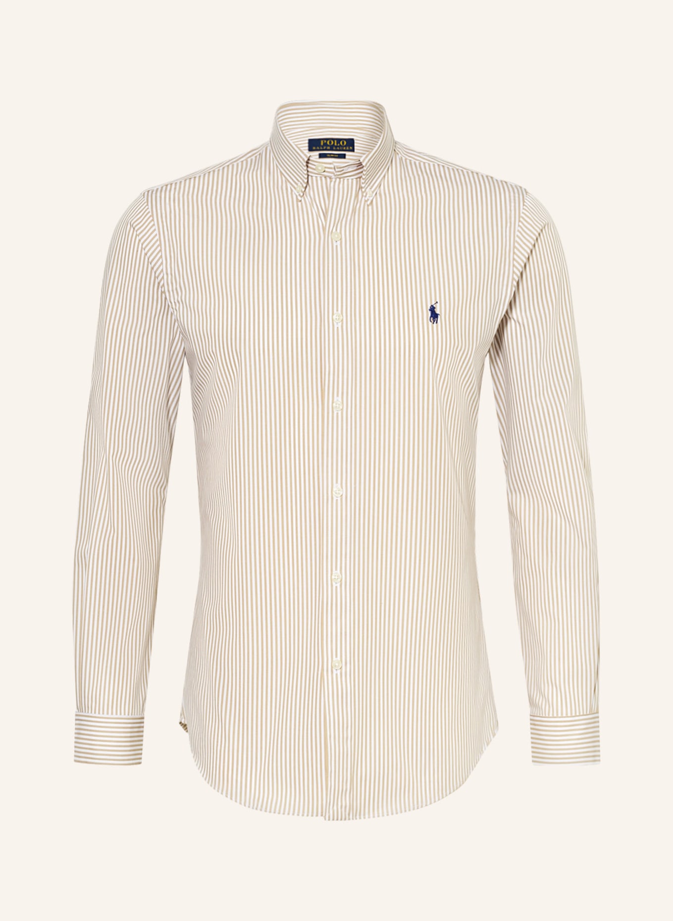 POLO RALPH LAUREN Shirt slim fit, Color: BEIGE/ WHITE(Image null)