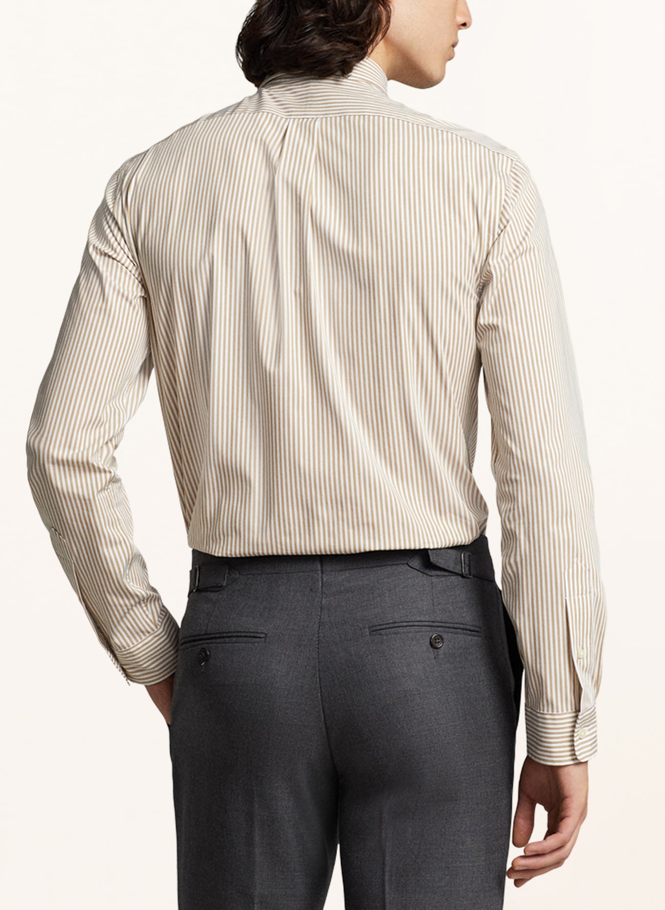 POLO RALPH LAUREN Shirt slim fit, Color: BEIGE/ WHITE (Image 3)