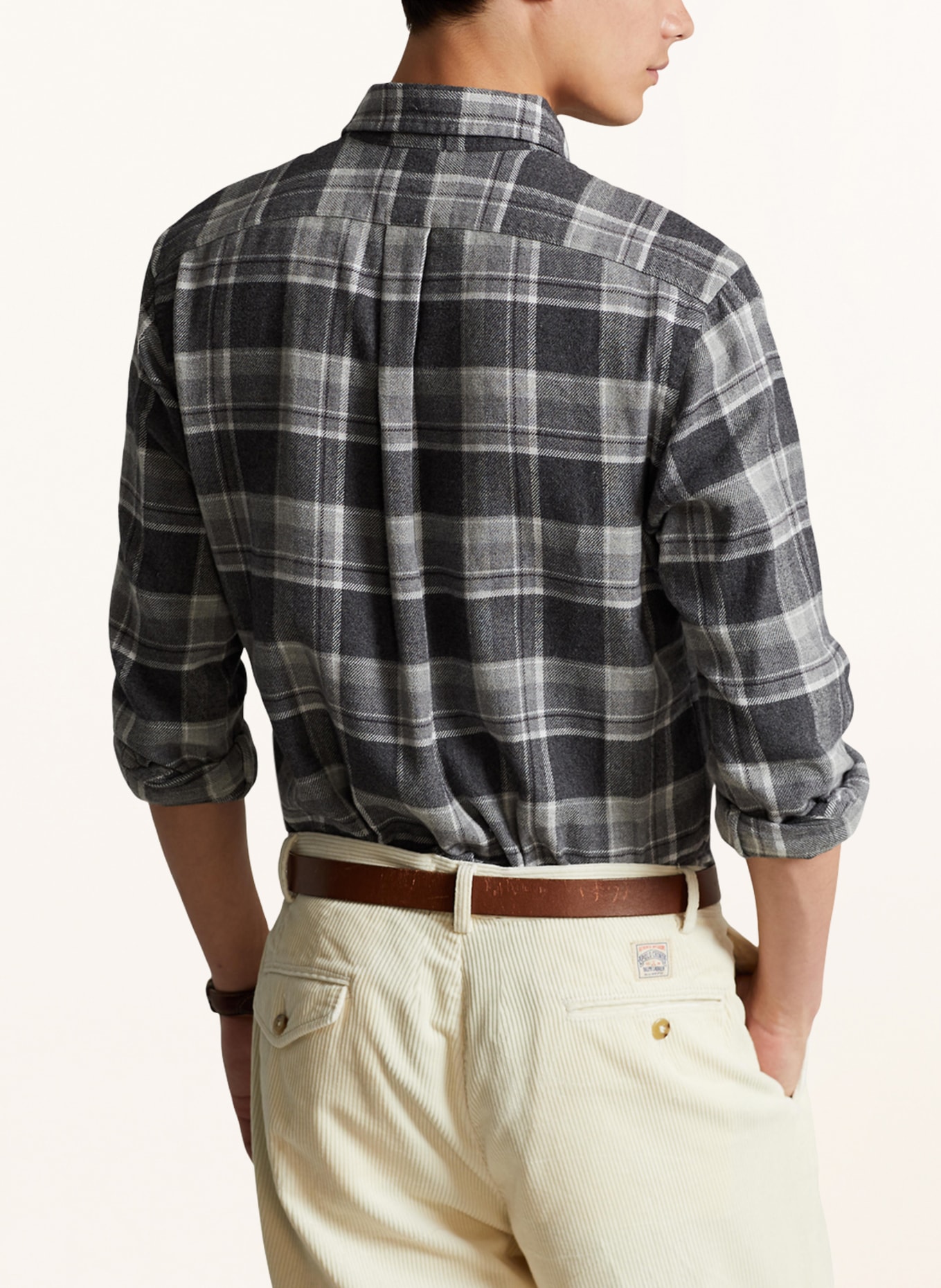 POLO RALPH LAUREN Flannel shirt classic fit, Color: GRAY/ DARK GRAY/ LIGHT GRAY (Image 3)