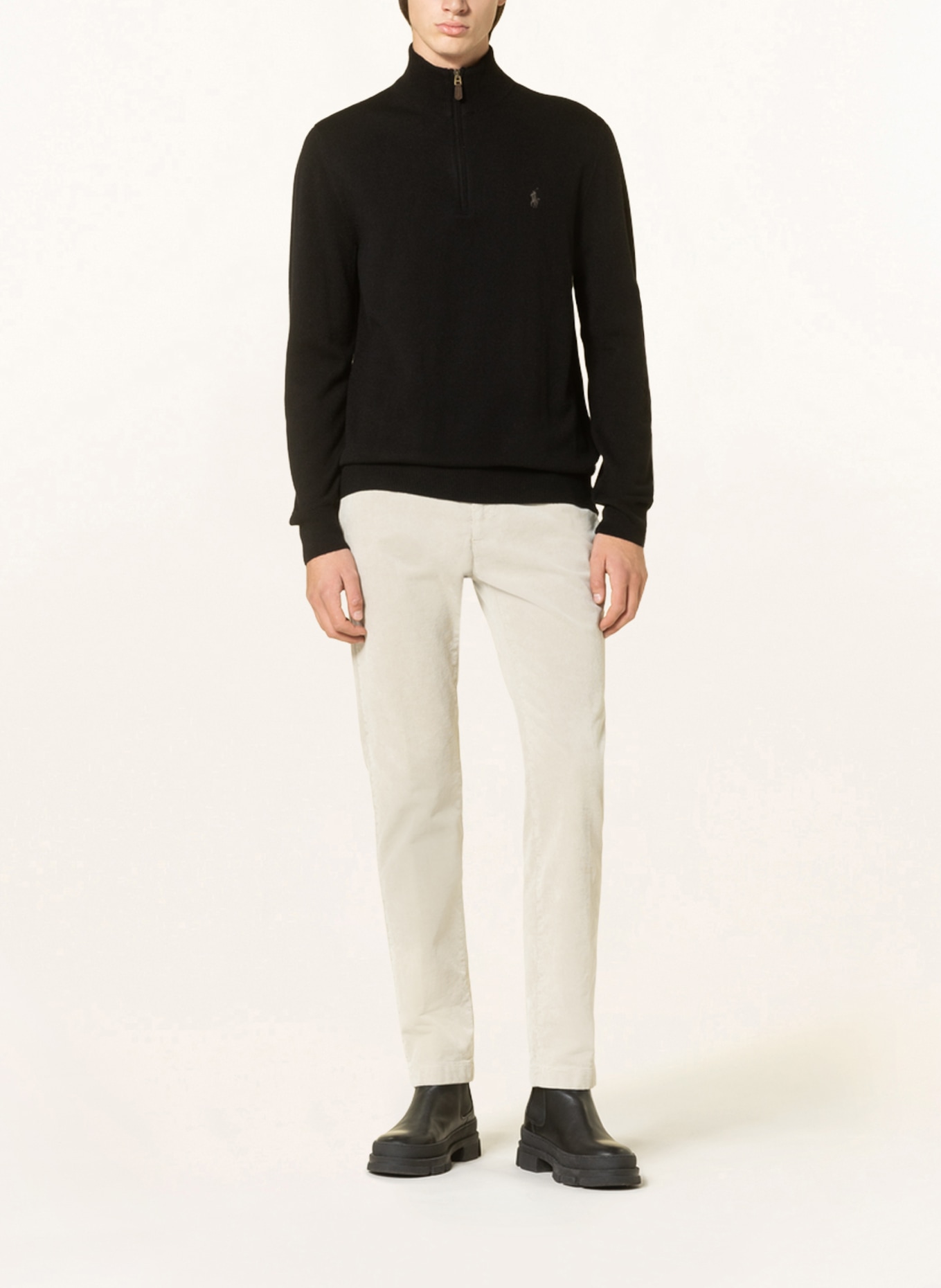 POLO RALPH LAUREN Half-zip sweater, Color: BLACK (Image 2)
