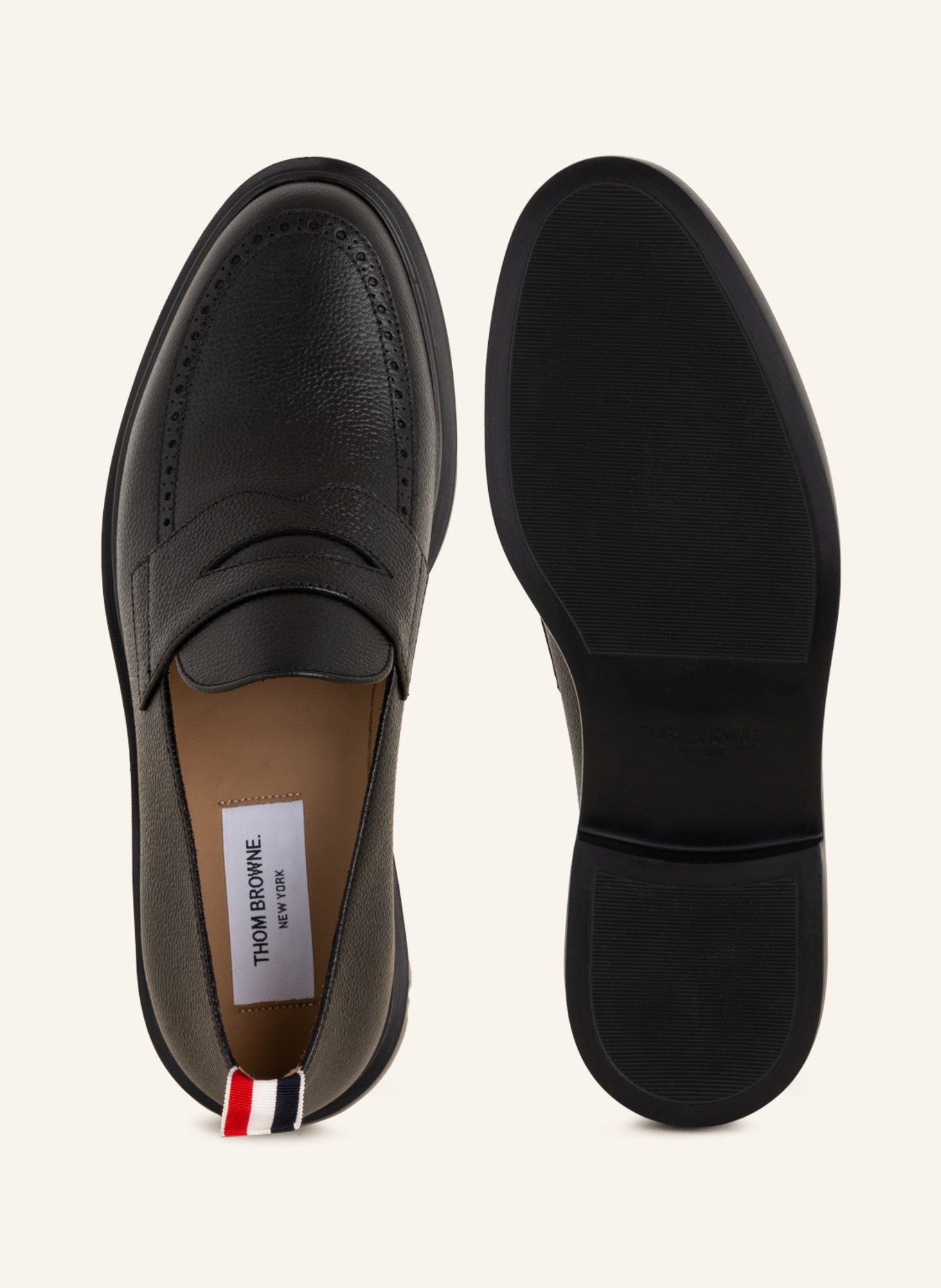 THOM BROWNE. Penny loafers , Color: BLACK (Image 5)