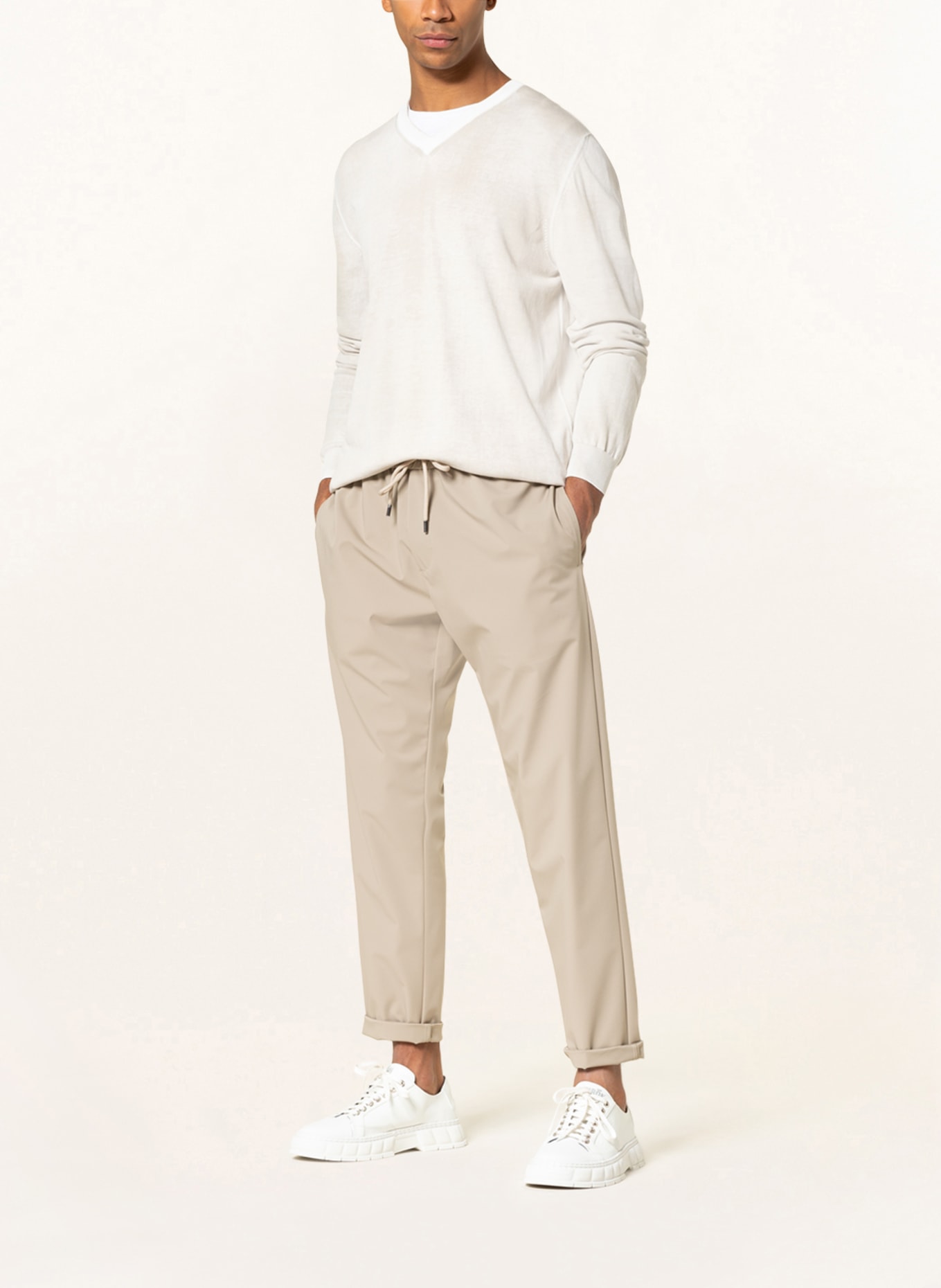 Dondup Spodnie YURI w stylu dresowym, Kolor: BEŻOWY (Obrazek 2)