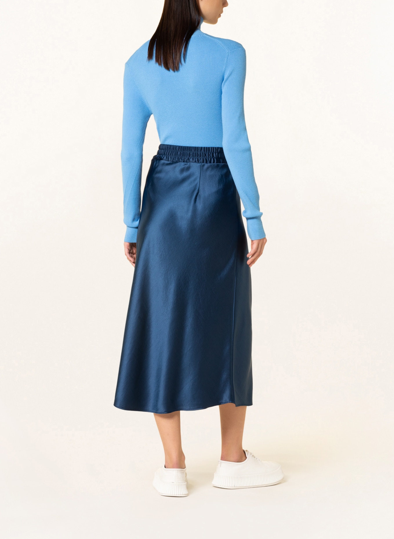 HUGO Satin skirt RAMALE , Color: BLUE (Image 3)