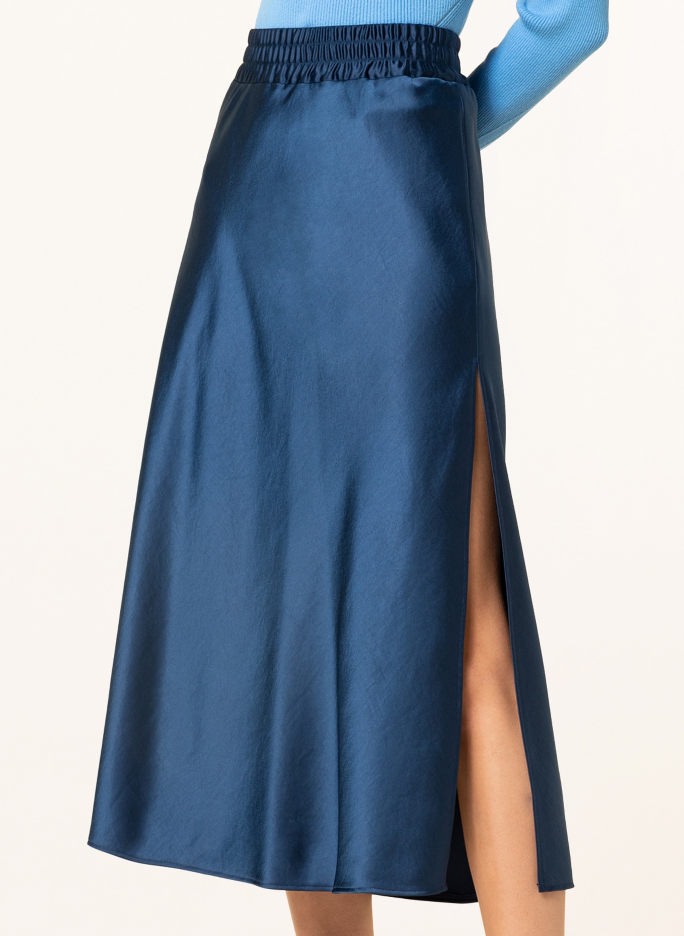 HUGO Satin skirt RAMALE , Color: BLUE (Image 4)