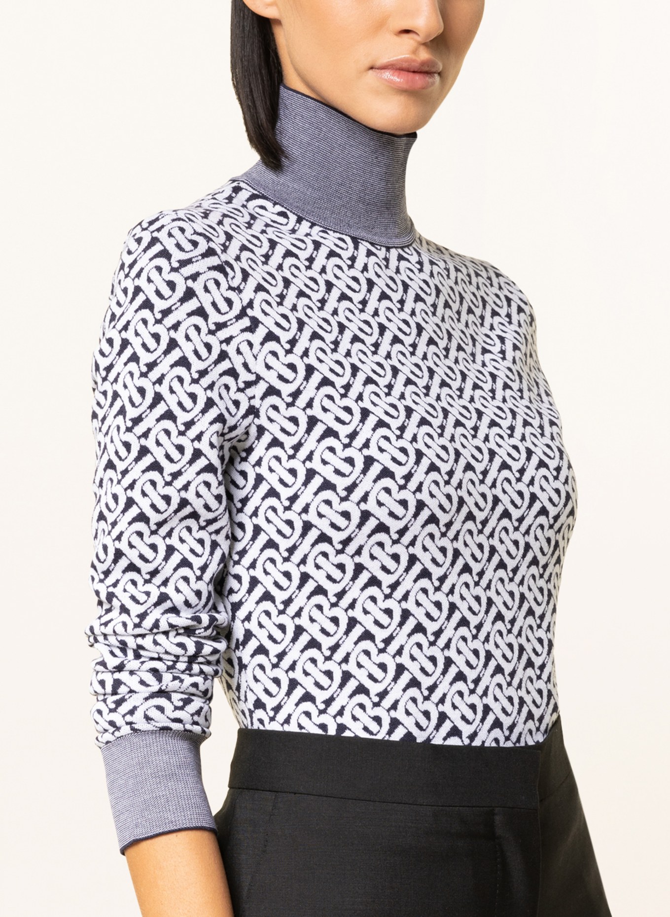 BURBERRY Sweater NICKY in white light blue