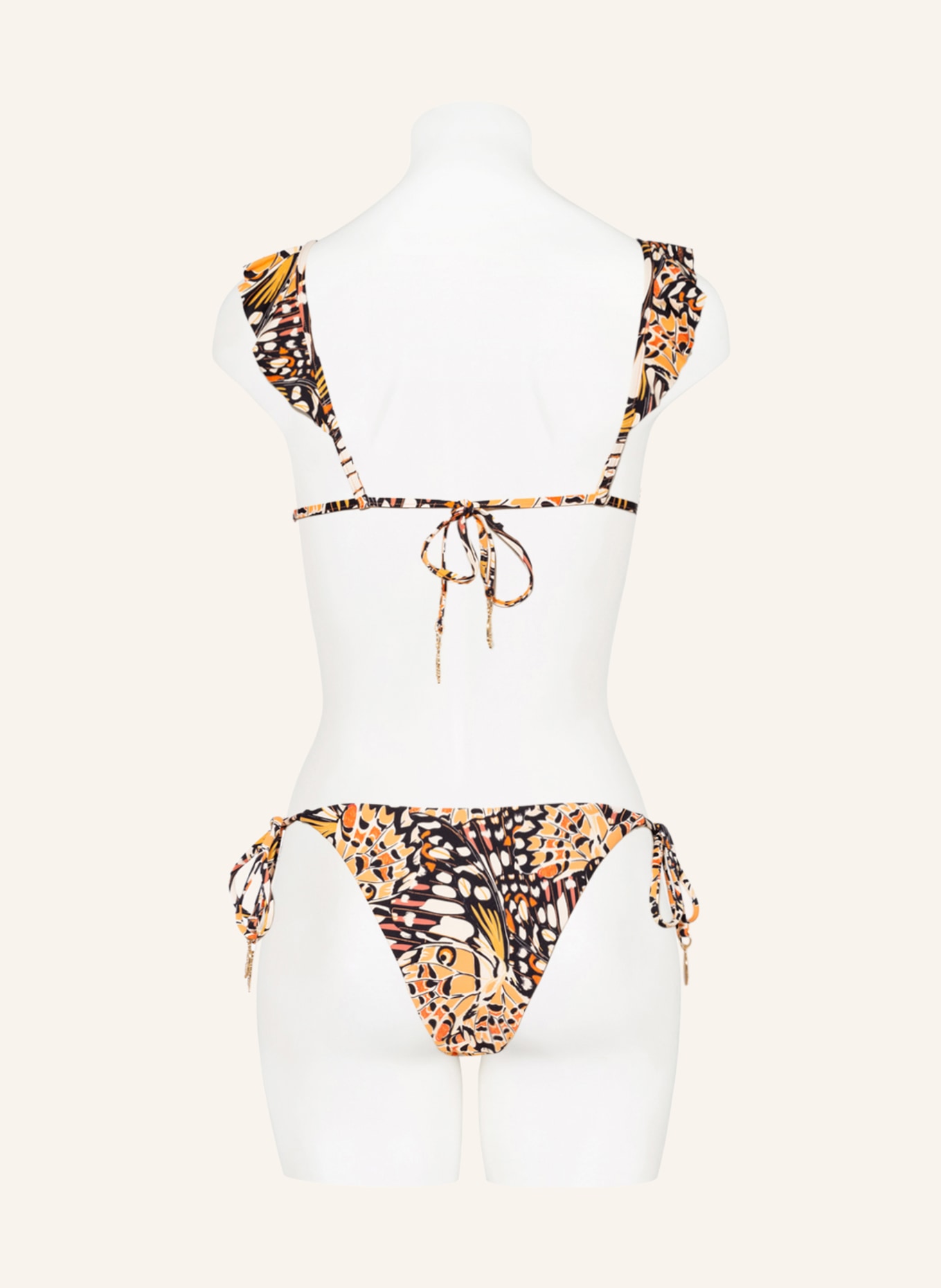 SEAFOLLY Bralette bikini top TAKE FLIGHT, Color: BLACK/ ORANGE/ CREAM (Image 3)