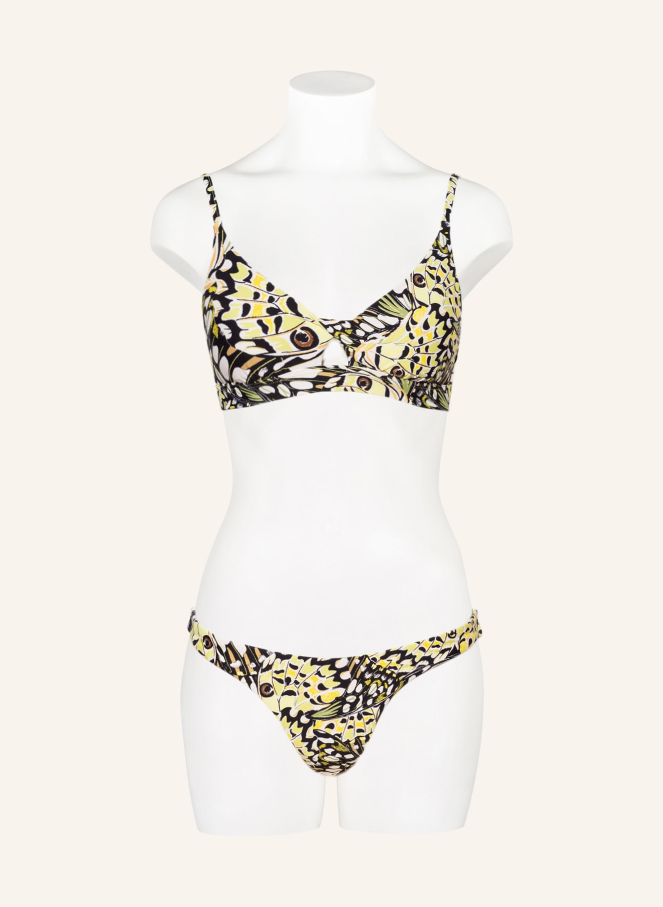 SEAFOLLY Bralette bikini top TAKE FLIGHT, Color: BLACK/ LIGHT GREEN/ YELLOW (Image 2)