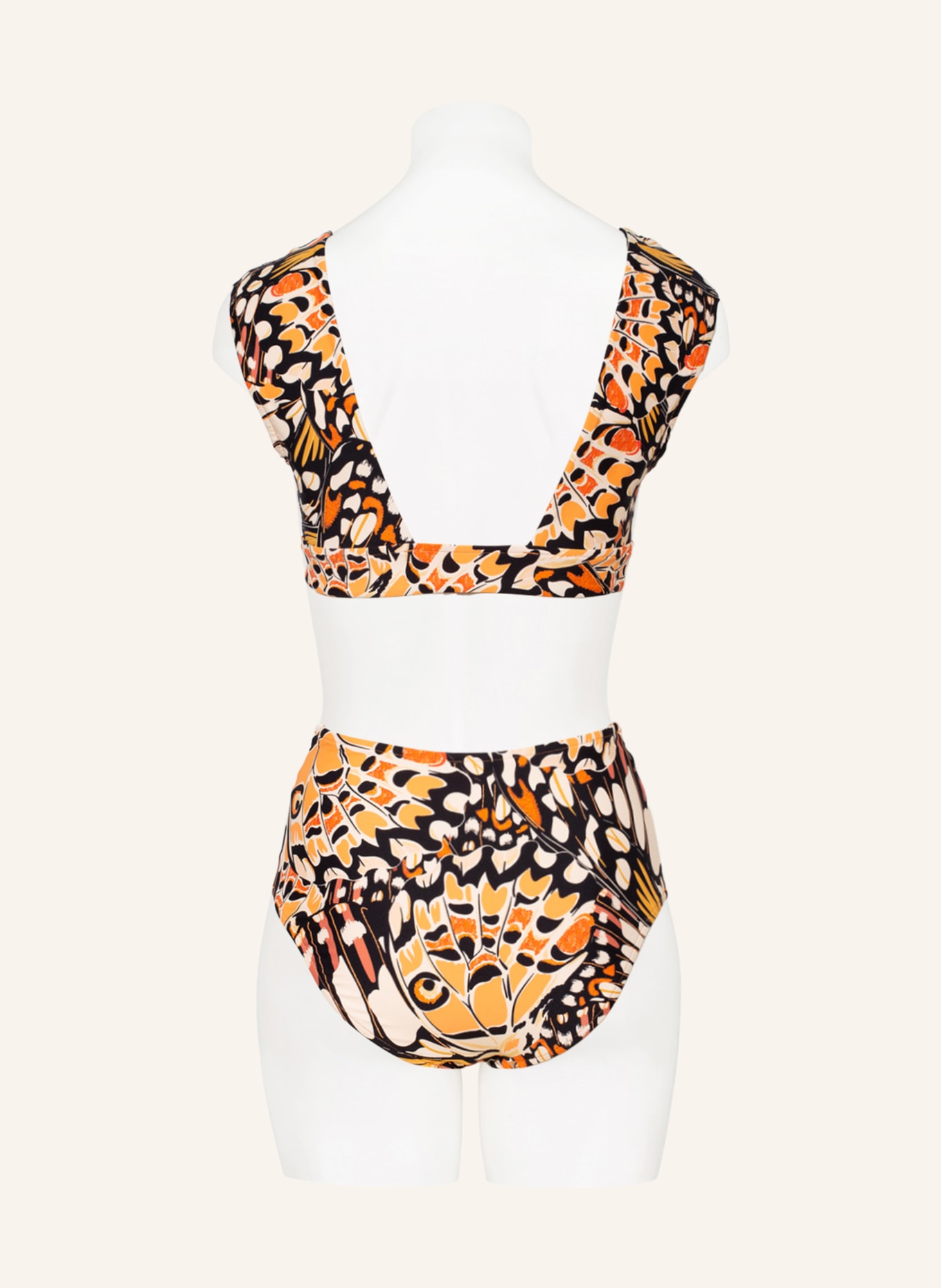 SEAFOLLY Bralette bikini top TAKE FLIGHT, Color: BLACK/ ORANGE/ CREAM (Image 3)