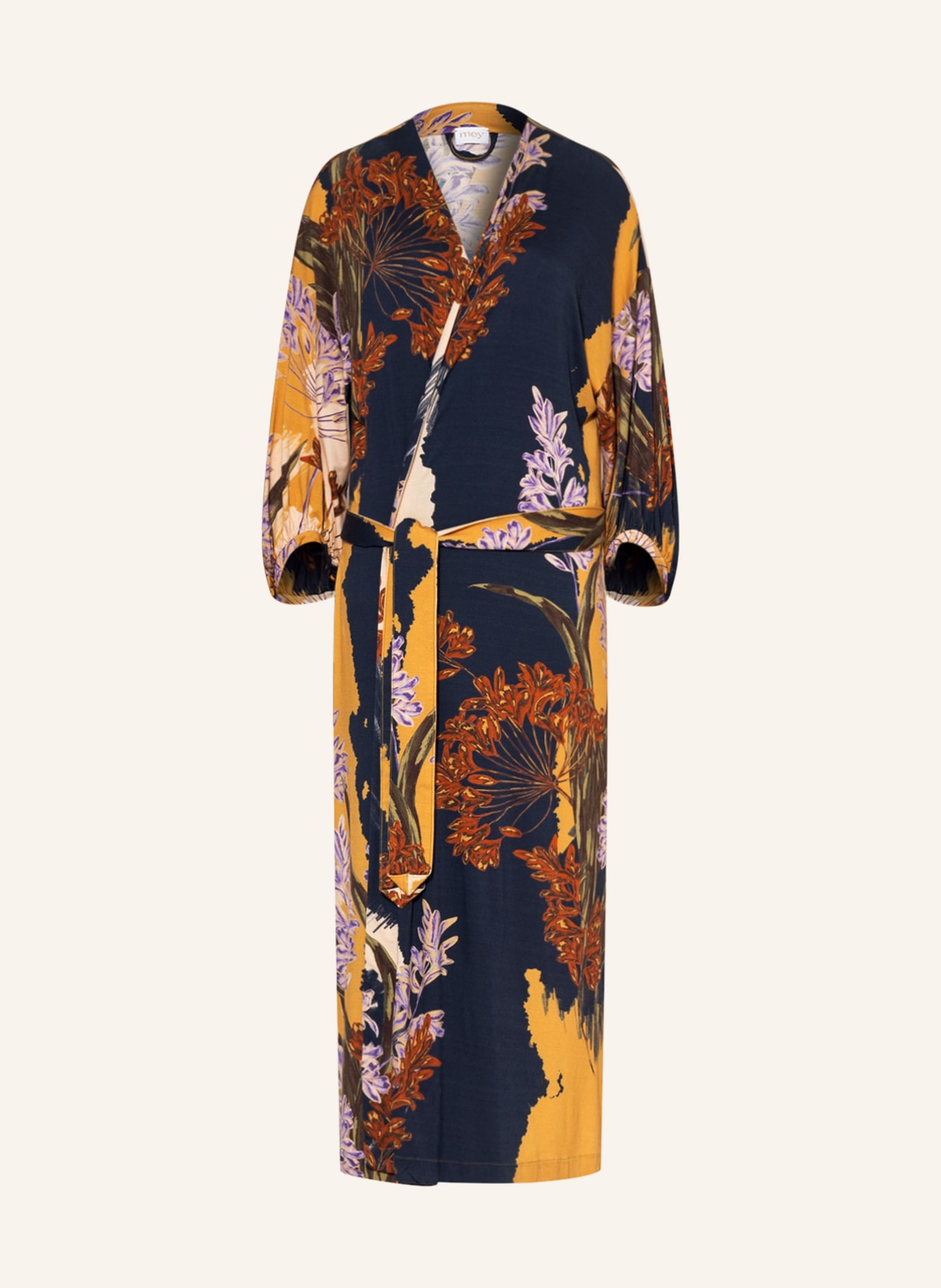 mey Women’s kimono NOELIA series: DARK BLUE / DARK YELLOW