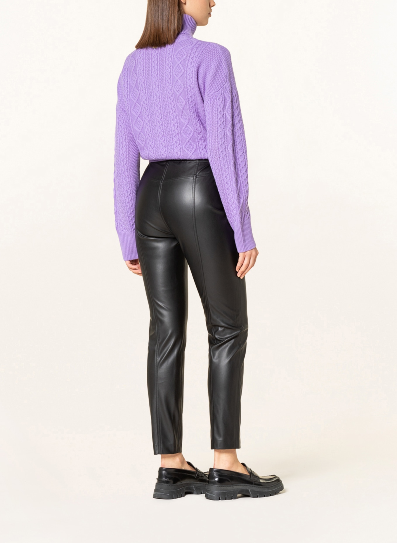 BOSS Leggings TARIANA in leather look , Color: BLACK (Image 3)