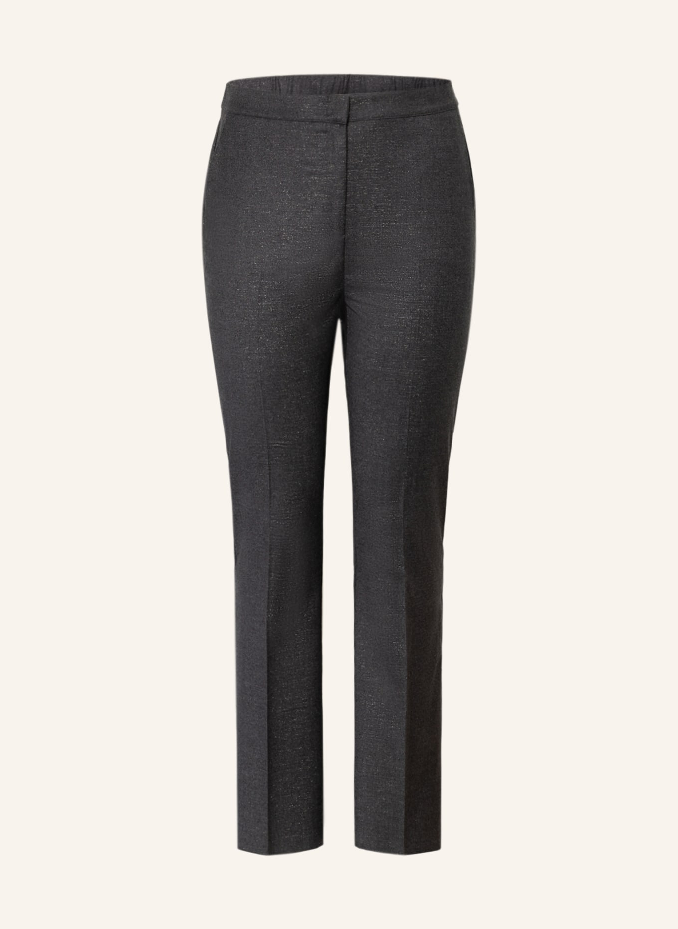 MARINA RINALDI VOYAGE Trousers with glitter thread, Color: DARK GRAY (Image 1)