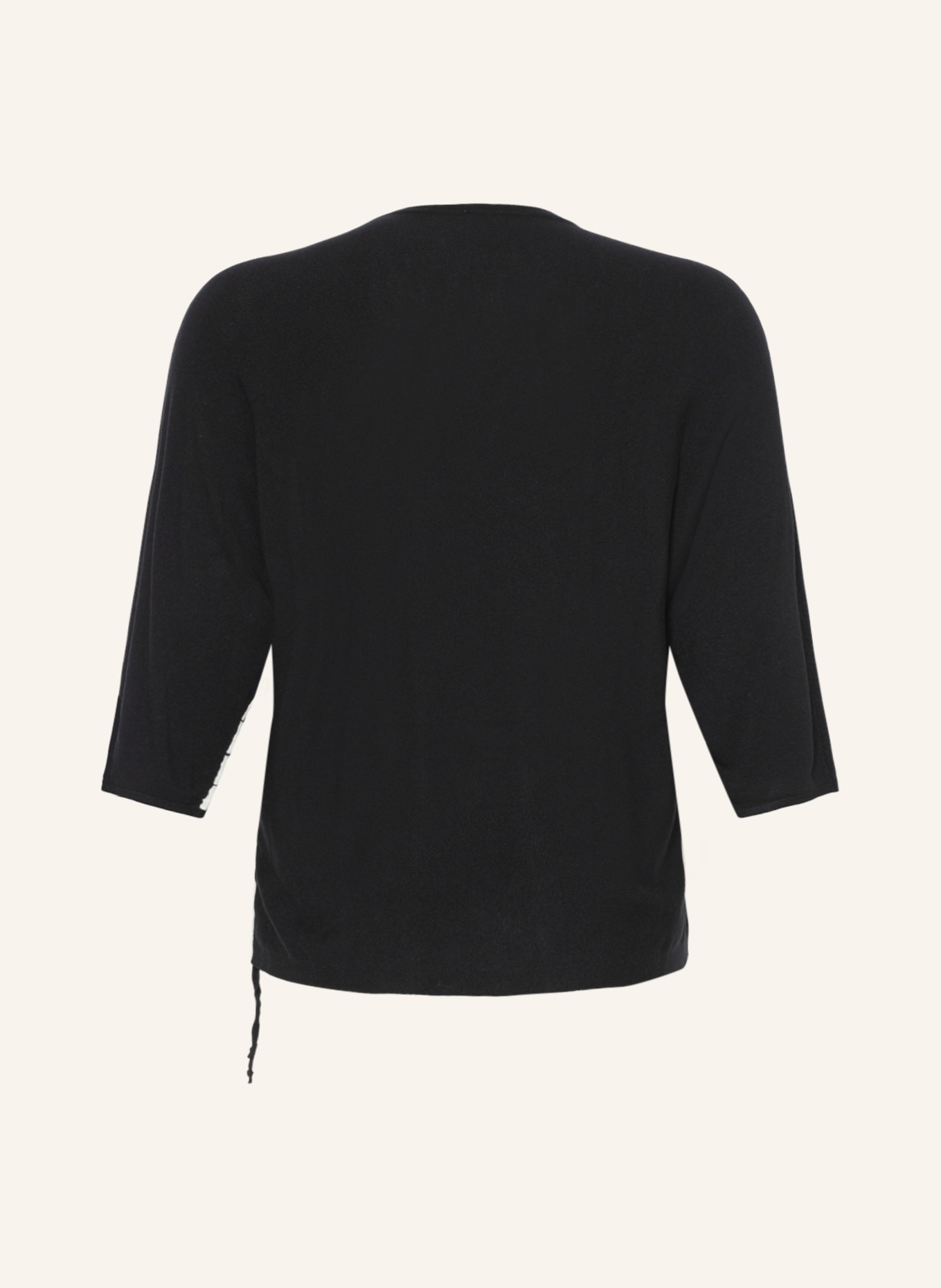 PERSONA MARINA RINALDI Sweter z rękawem 3/4: CZARNY / BIAŁY