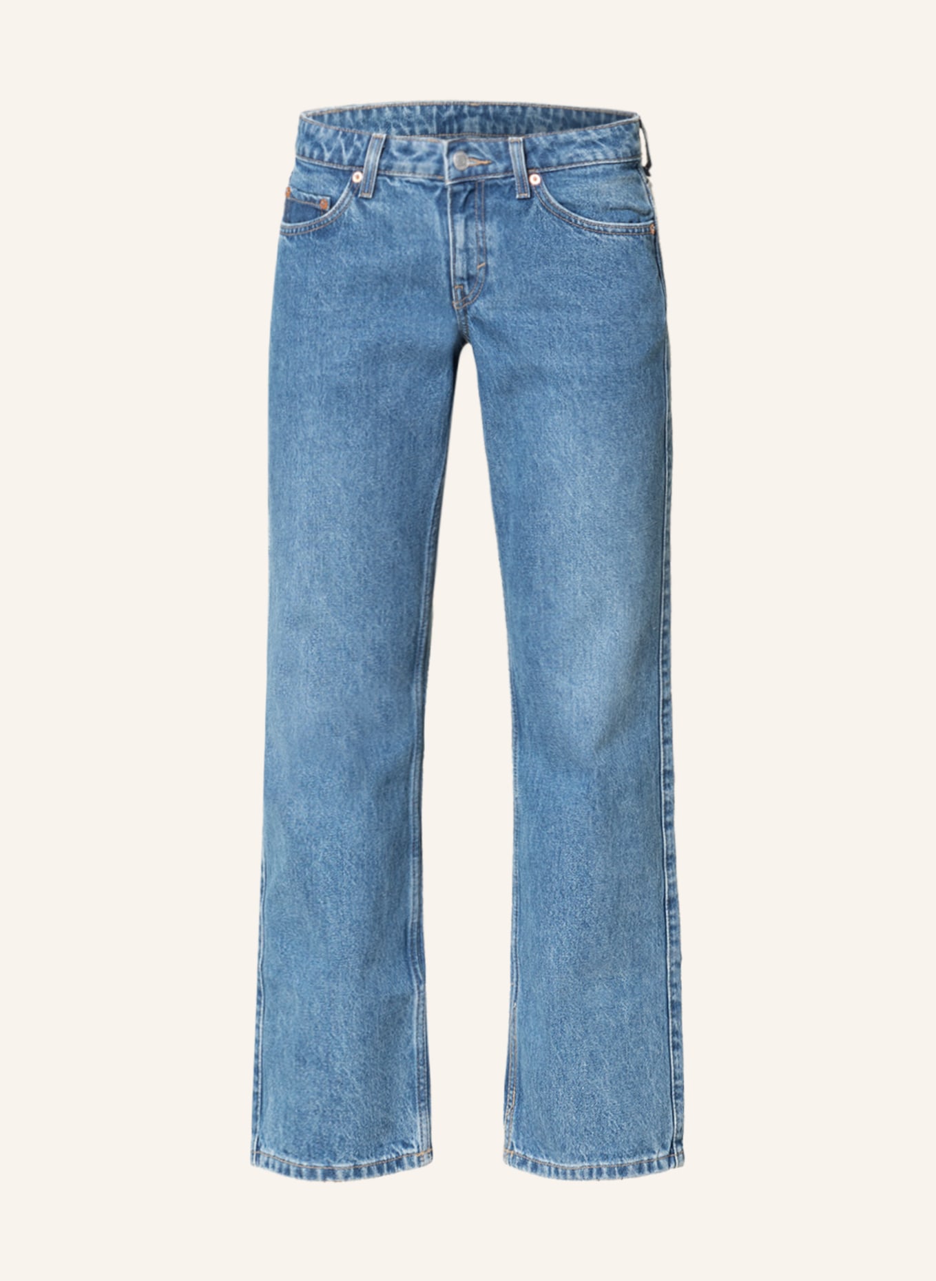 WEEKDAY Straight Jeans, Farbe: 75-101 Blue Medium Dusty Harper Blue (Bild 1)