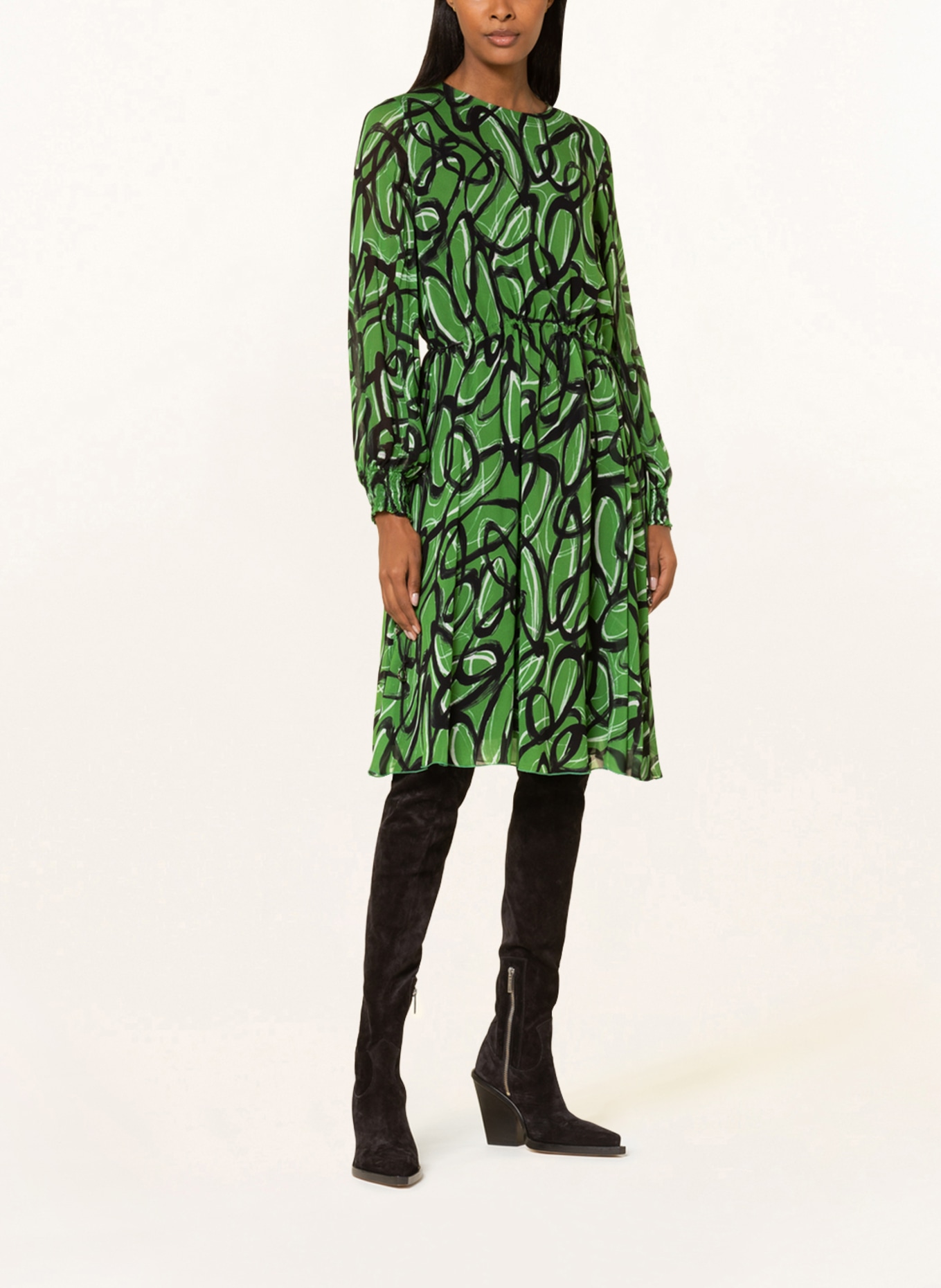 LUISA CERANO Dress, Color: GREEN/ BLACK (Image 2)