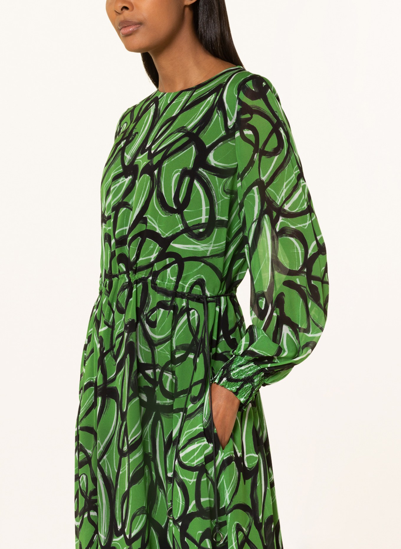 LUISA CERANO Dress, Color: GREEN/ BLACK (Image 4)